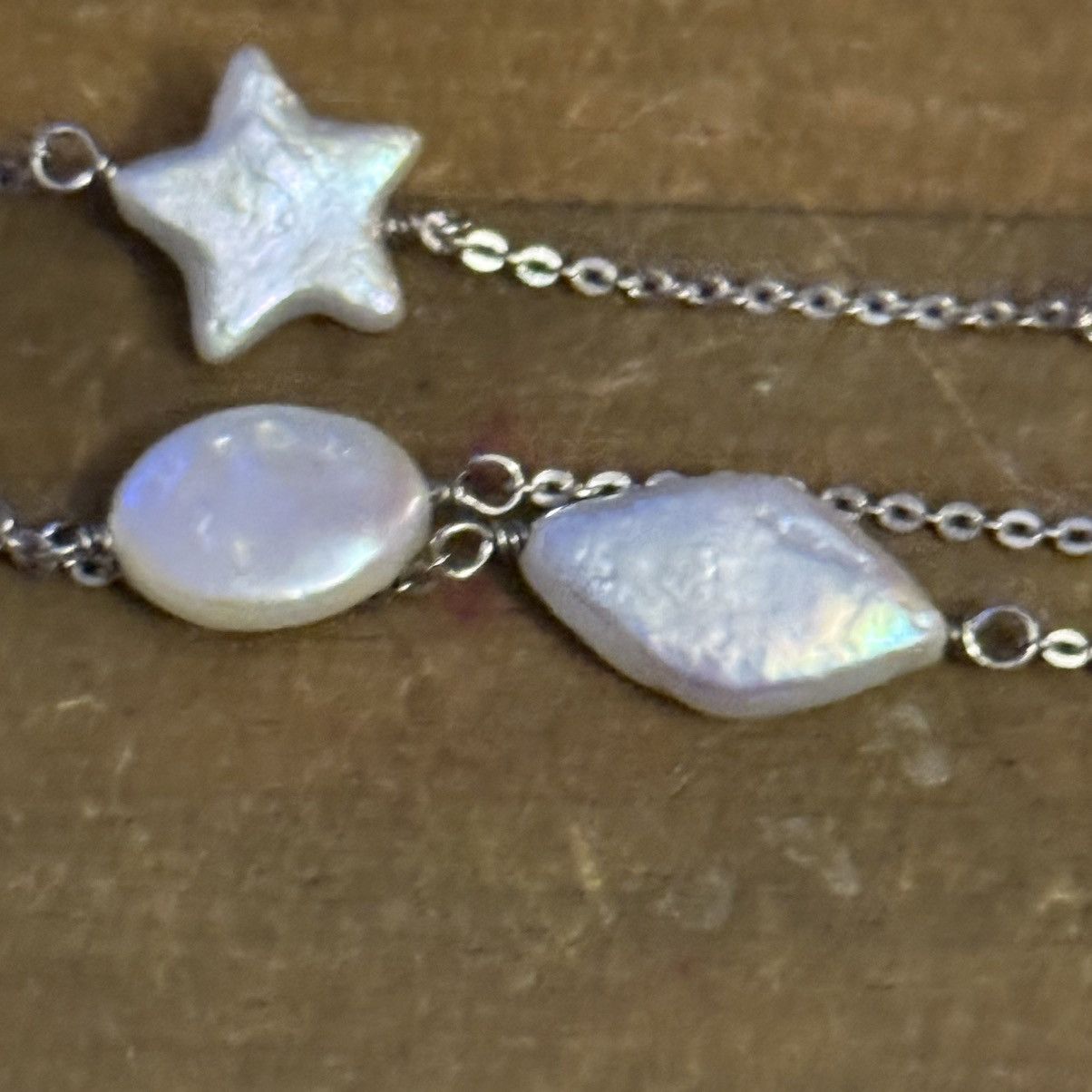 Other Long 925 station diamond, star, oval shaped pearl necklace Size ONE SIZE - 3 Thumbnail