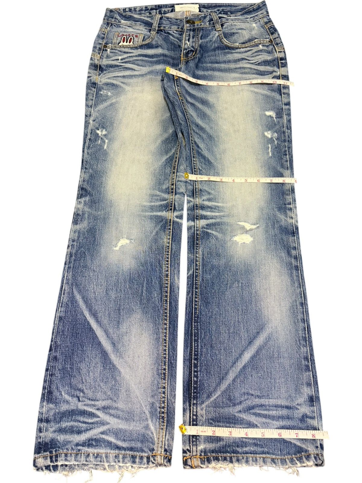 Edwin Vintage Lolita Yoshitomo Nara Faded Wash Distress Loose Jean Size 33" - 8 Thumbnail