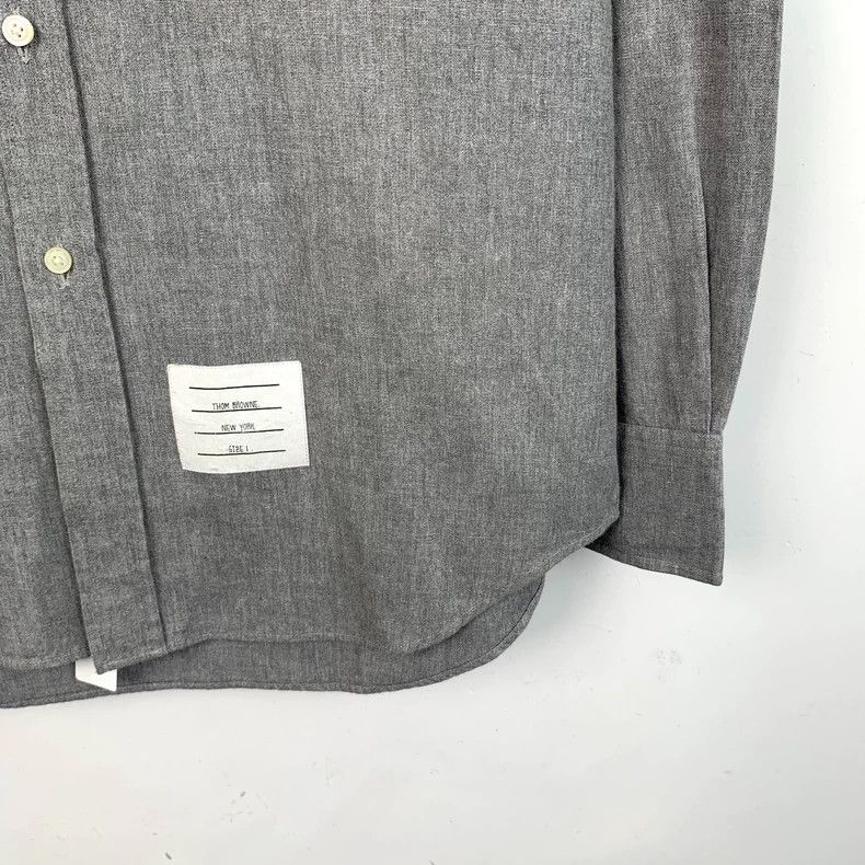 Thom Browne Thom Browne Gray classic four-bar cotton lapel single-breas Size US S / EU 44-46 / 1 - 4 Thumbnail