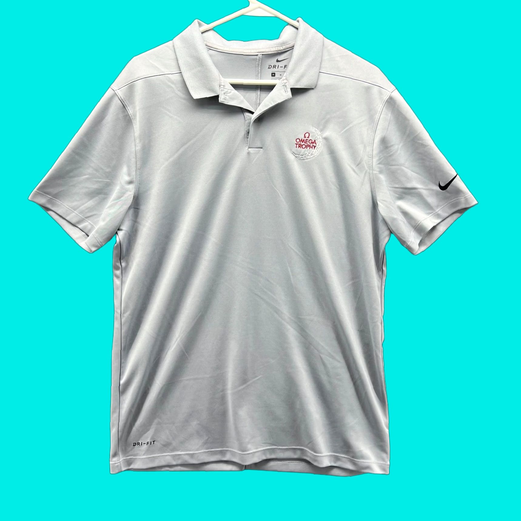 Nike VINTAGE Nike Polo Shirt Men Medium Blue Dry Victory Golf Golfer Dri Fit Omega Trophie Polo Shirt Mens Medium Blue Nike Dri-FIT Golf Vintage Size US M / EU 48-50 / 2 - 1 Thumbnail