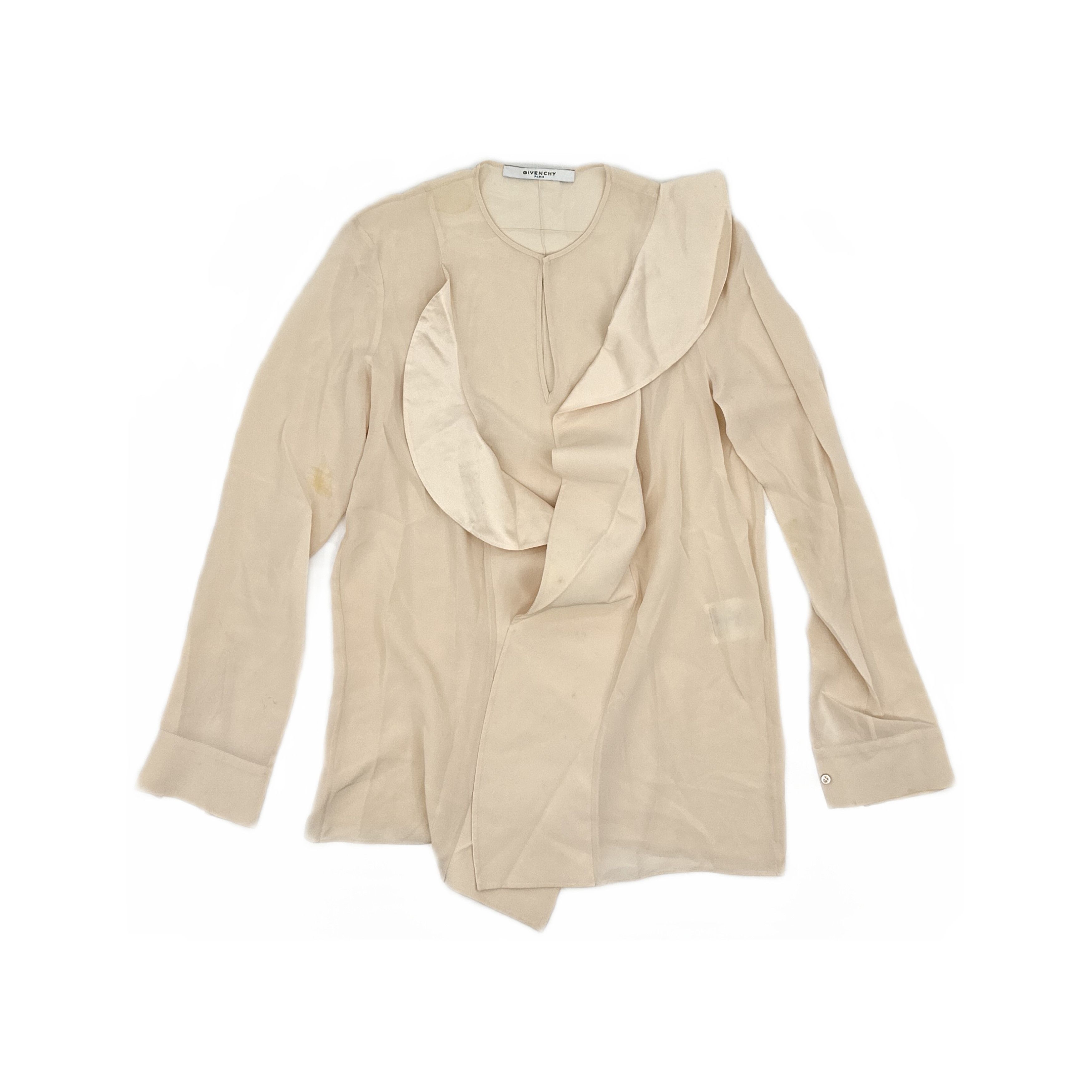 Givenchy Givenchy Silk Ruffle Blouse Size 36 Size XS / US 0-2 / IT 36-38 - 1 Thumbnail