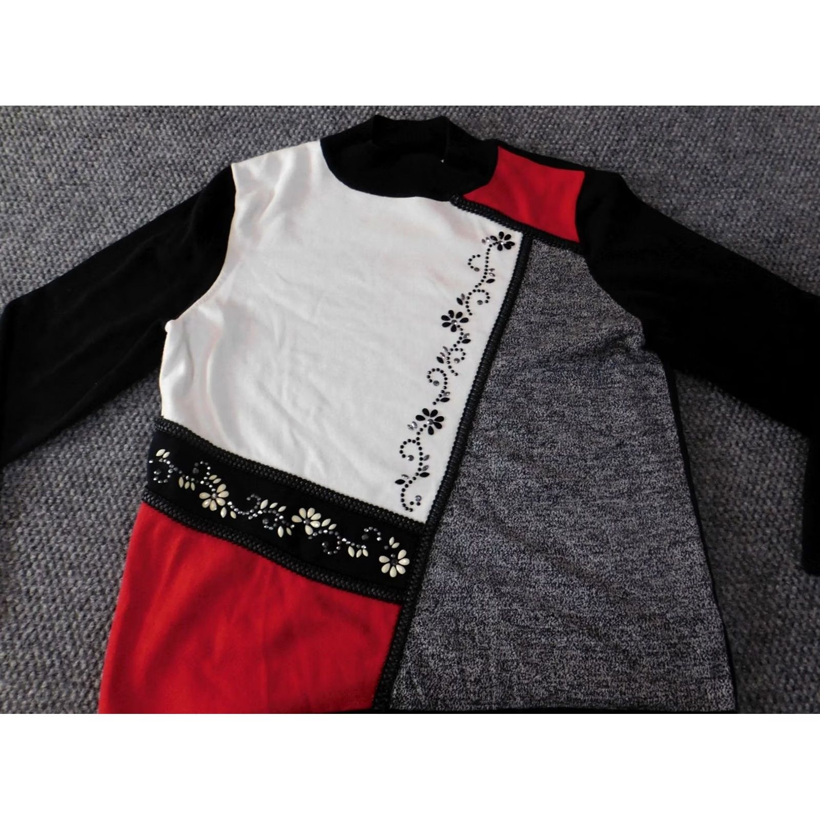Vintage Alfred Dunner Sweat er Small black womens pullover stretch check classic Raglan Sleeve Crew Neck Button Knit Acrylic Cotton Regular Modern 30s? Size S / US 4 / IT 40 - 5 Thumbnail
