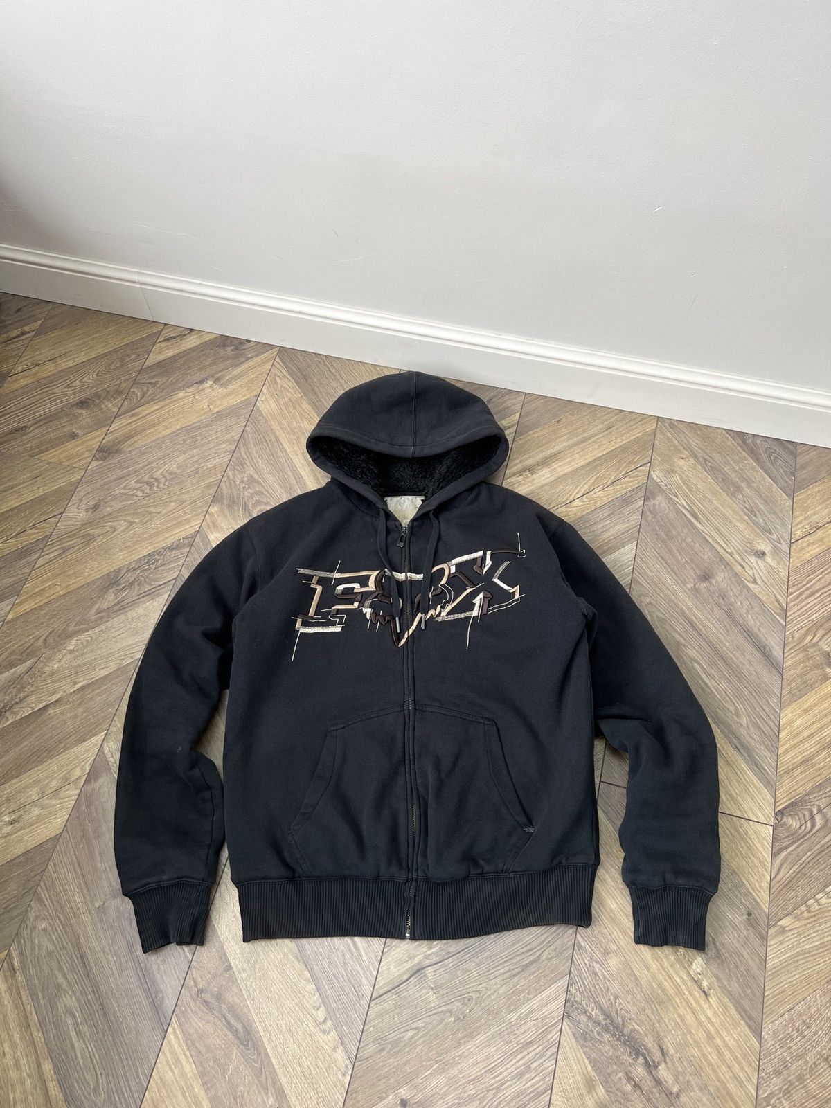 Fox Racing Vintage Fox Racing Black Zip-Up Heavy Jacket Streetwear Size US L / EU 52-54 / 3 - 2 Thumbnail