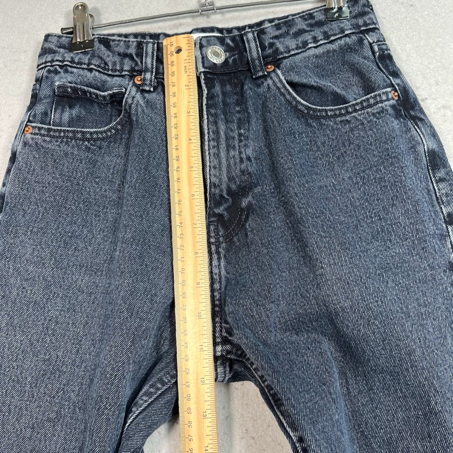 Zara Zara Jeans Womens Size 2 Tapered Leg Black Medium Wash 100% Cotton Size 26" / US 2 / IT 38 - 7 Thumbnail