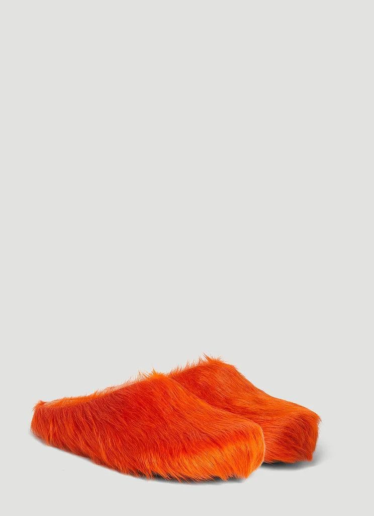 Marni o1f1d3z1225 Long Haircalfskin Fussbett Sabot Mules in Orange Size US 12 / EU 45 - 3 Thumbnail