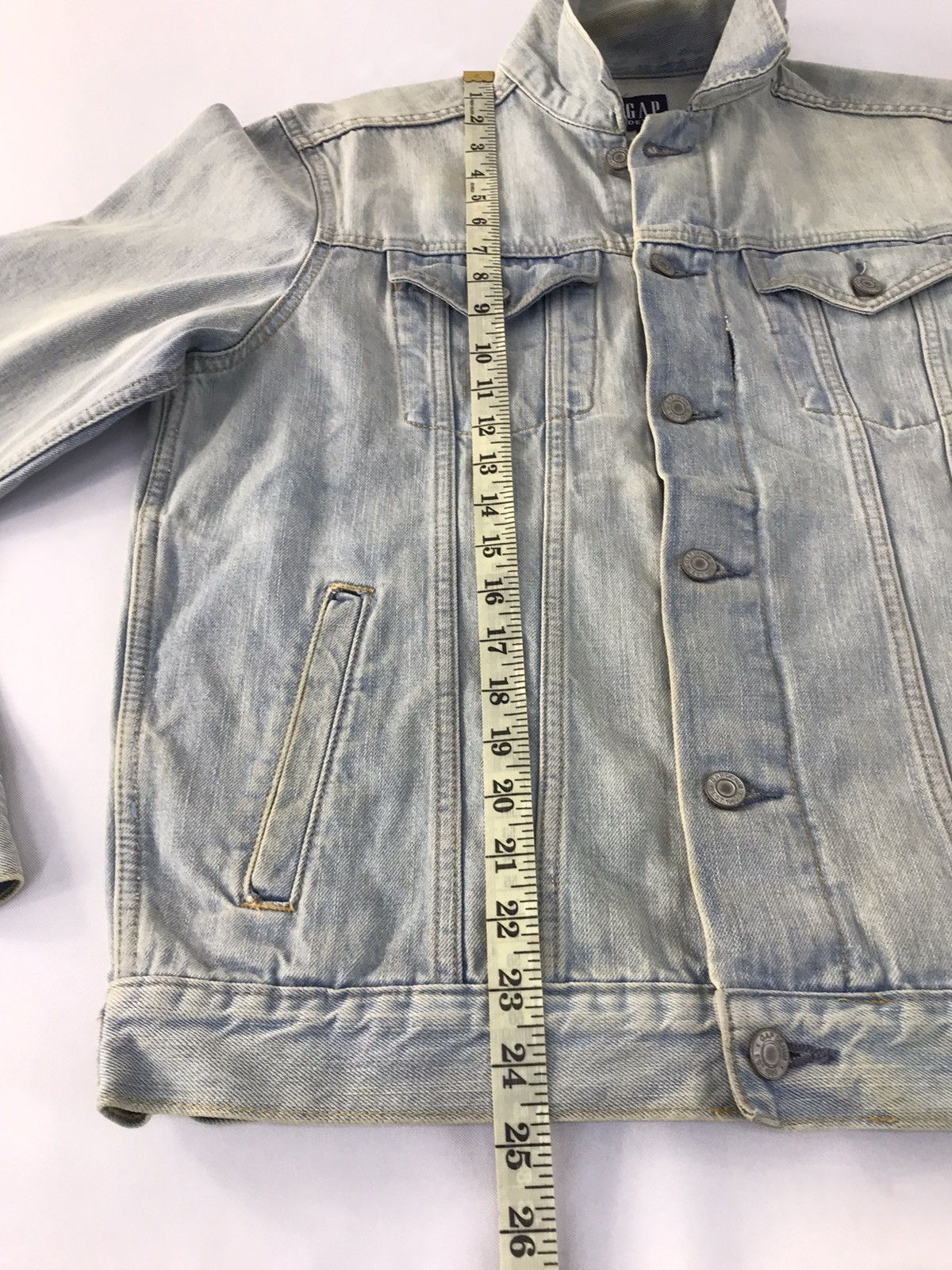 Gap × Vintage Vintage Gap Est1969 Denim Jacket Faded Colour Jeans Size US L / EU 52-54 / 3 - 15 Thumbnail