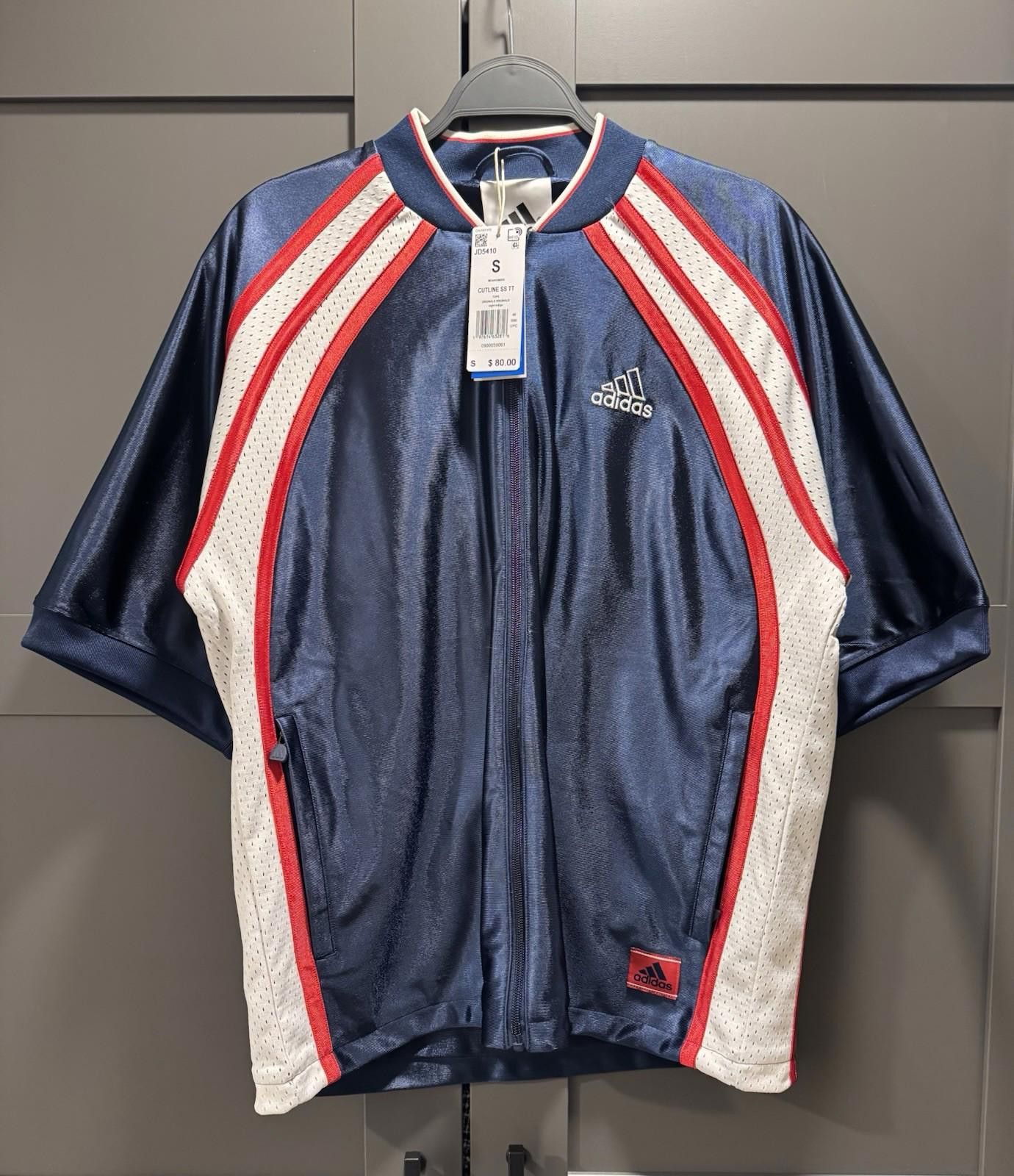 Adidas adidas Cut-out short-sleeve Track Top Night Indigo Size US S / EU 44-46 / 1 - 1 Thumbnail