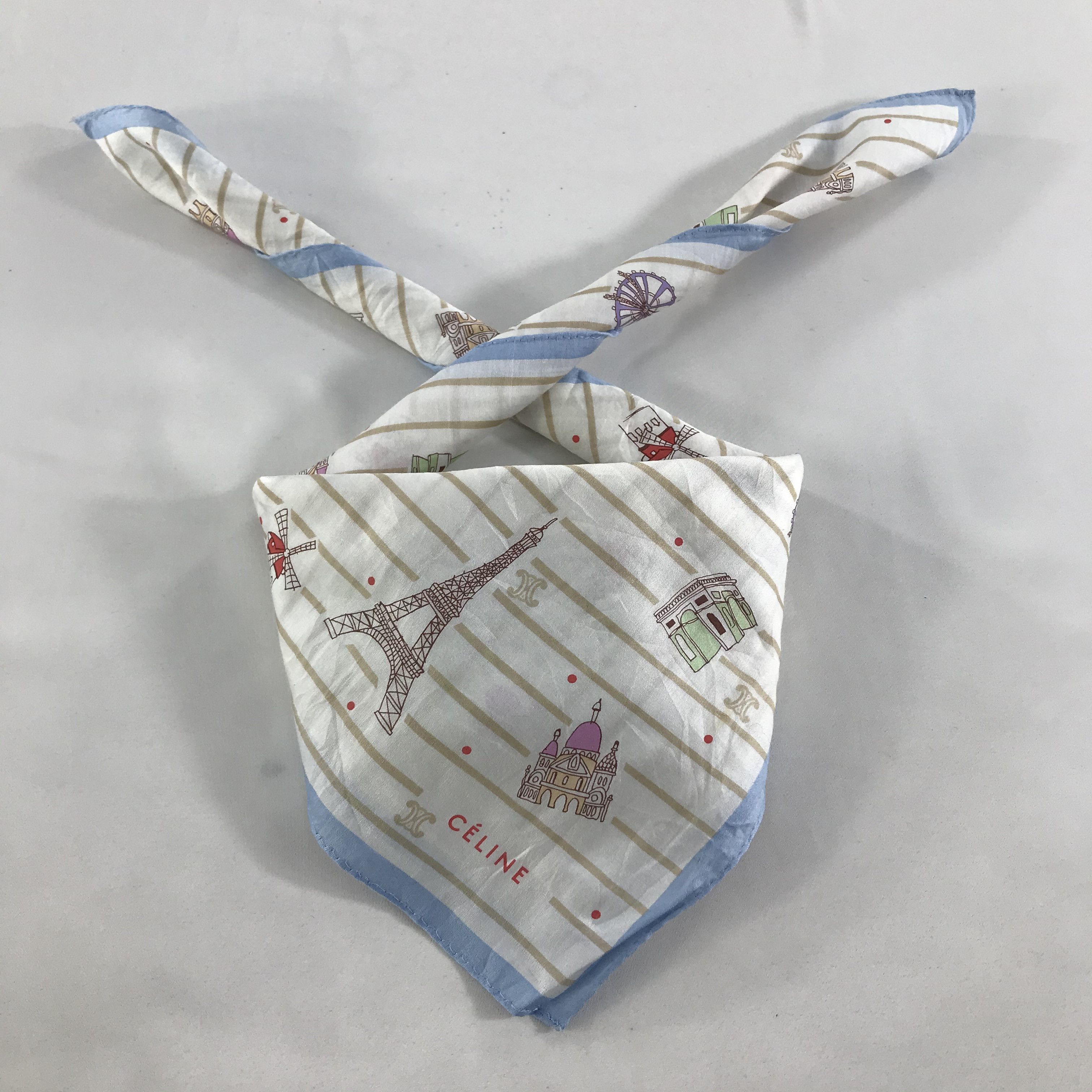 Celine × Vintage Celine Bandana / Handkerchief / Neckerchief - S1202 Size ONE SIZE - 3 Thumbnail