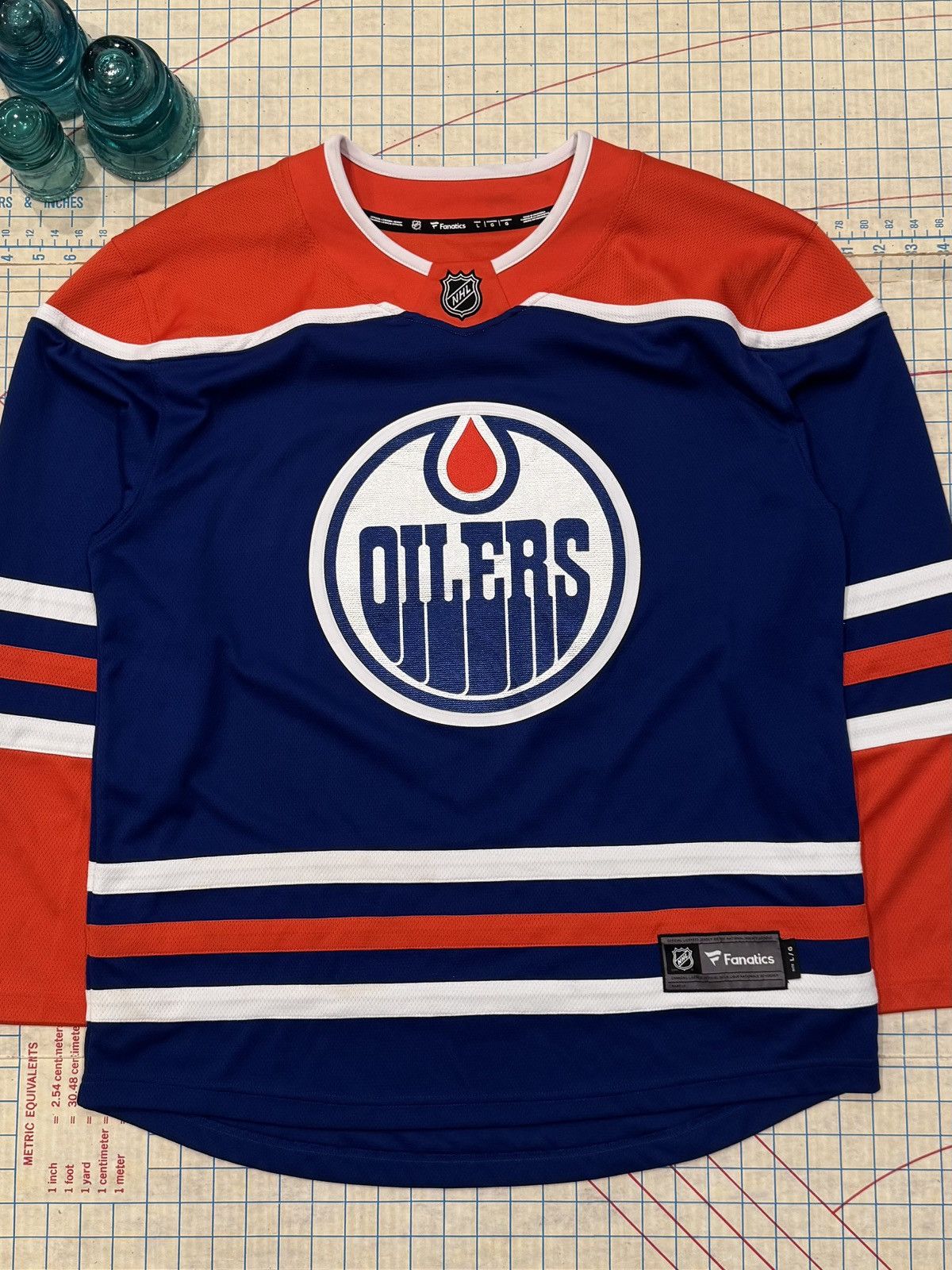 NHL Edmonton Oilers Blank Hockey Jersey Fanatics Mens Large Size US L / EU 52-54 / 3 - 2 Thumbnail