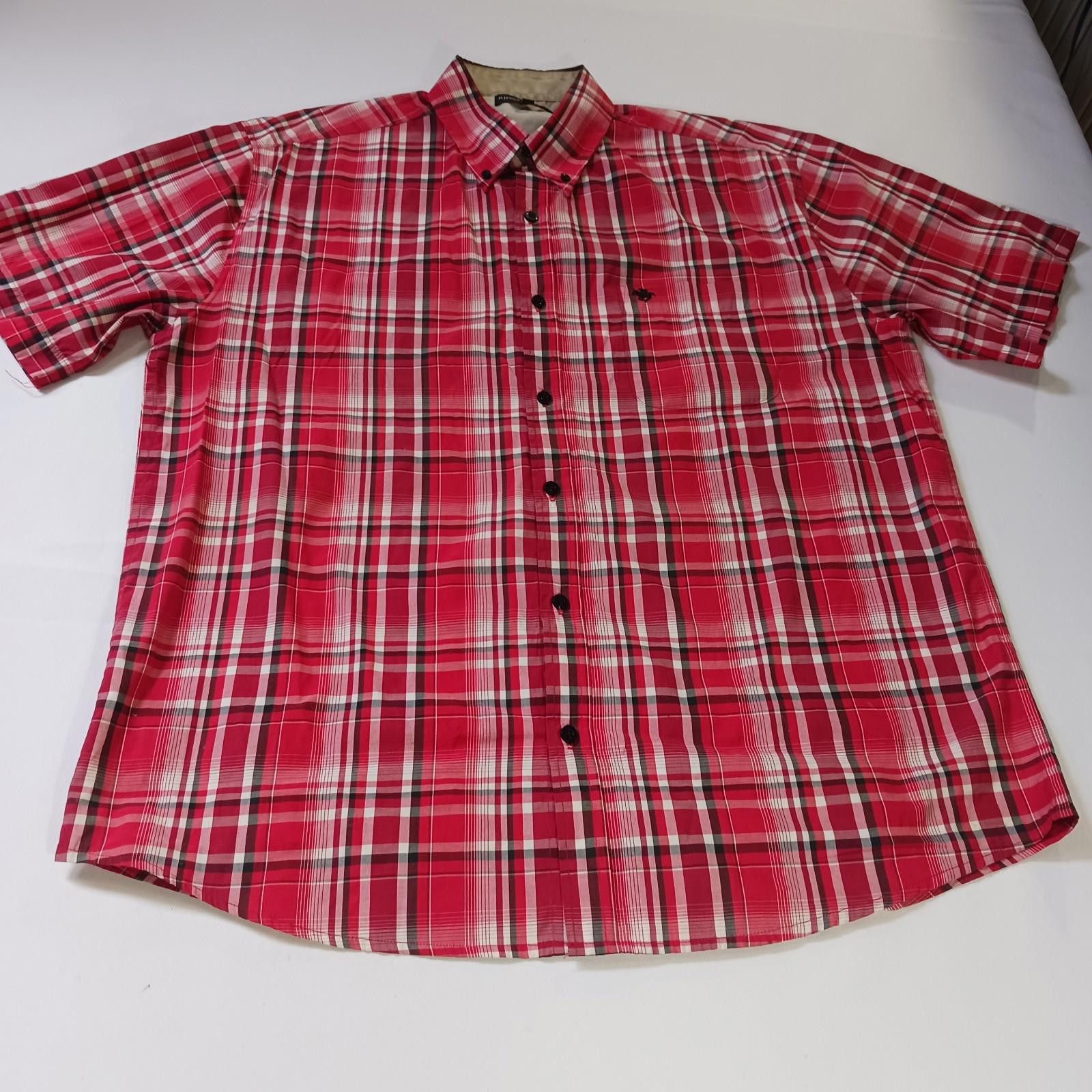 Other Kings Club Sportswear Men's Red Plaid Short Sleeve Shirt L Size US L / EU 52-54 / 3 - 10 Thumbnail