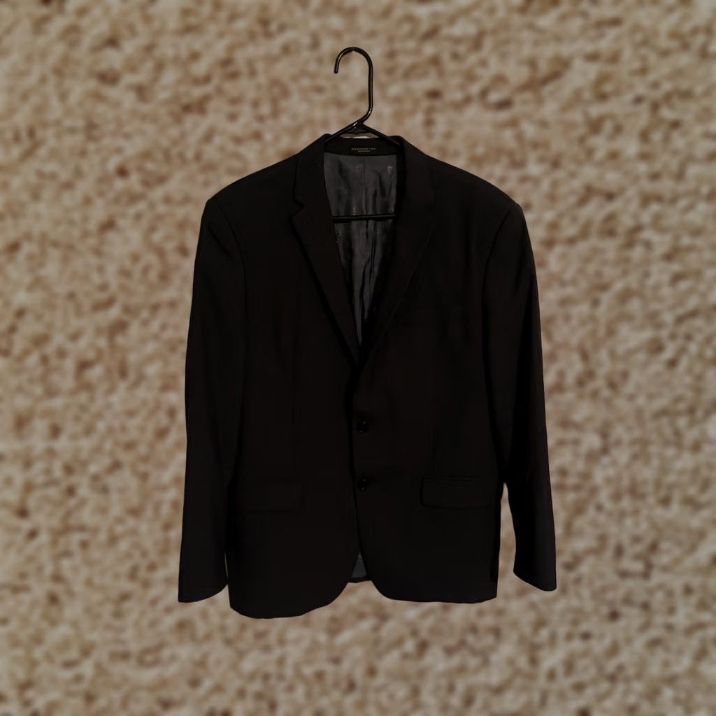 John Varvatos VINTAGE John Varvatos USA Blazer 100% Wool Navy Blue Sport Coat Jacket - Men 44R Size 44R - 1 Thumbnail