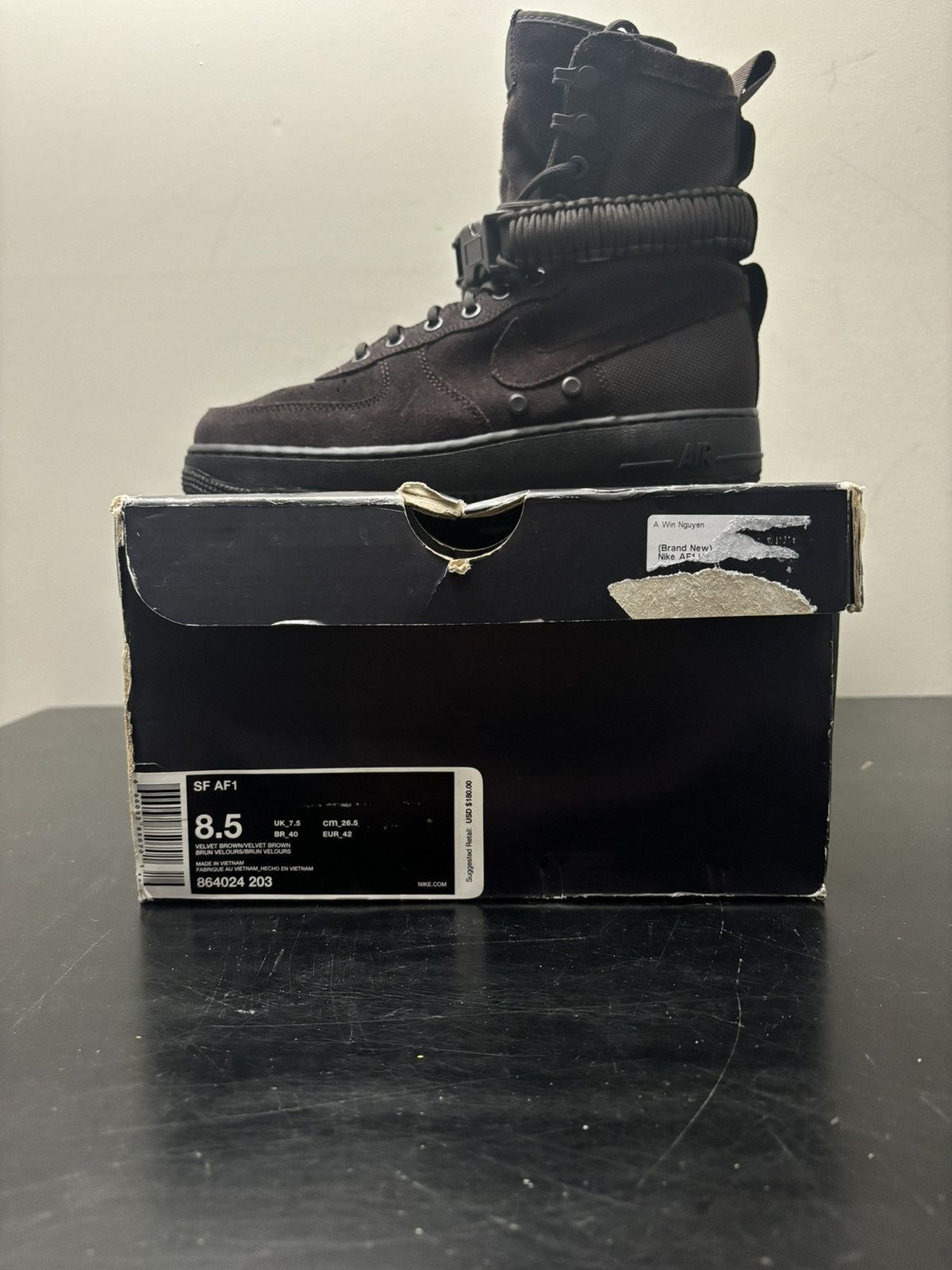Nike Nike SF Air Force 1 High Velvet Brown Size US 8.5 / EU 41-42 - 9 Thumbnail