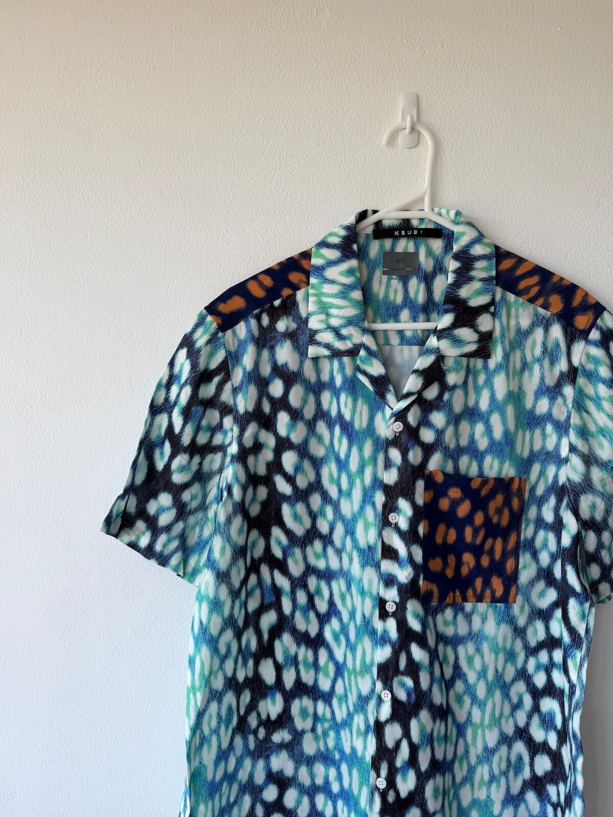 Ksubi new ksubi medium short sleeve resort shirt ultra leo blue m Size US M / EU 48-50 / 2 - 2 Thumbnail