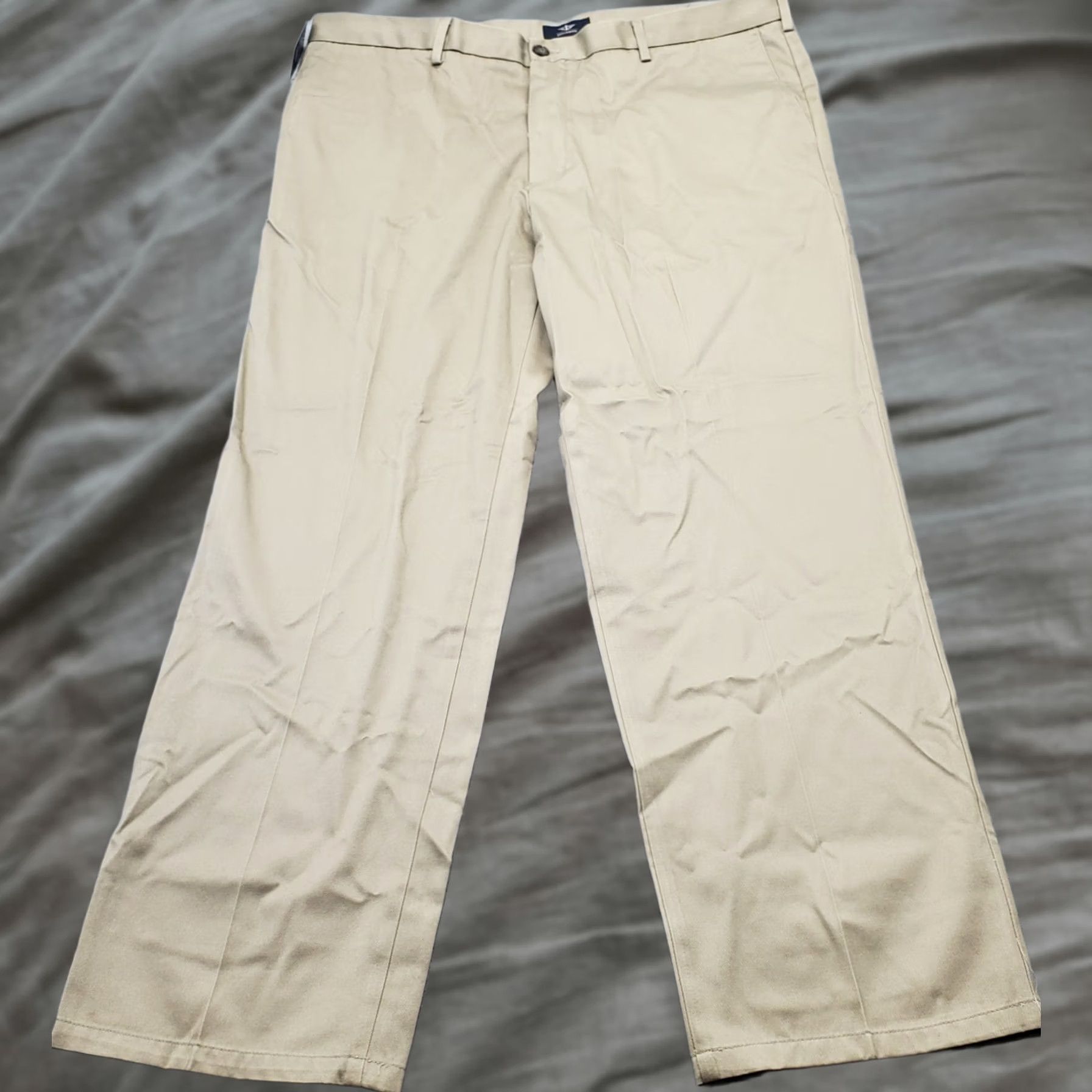 Dockers DOCKERS Mens Khakis Pants 40x32 Tan Flat Front Straight Fit Outdoor Casual Size US 40 / EU 56 - 1 Thumbnail