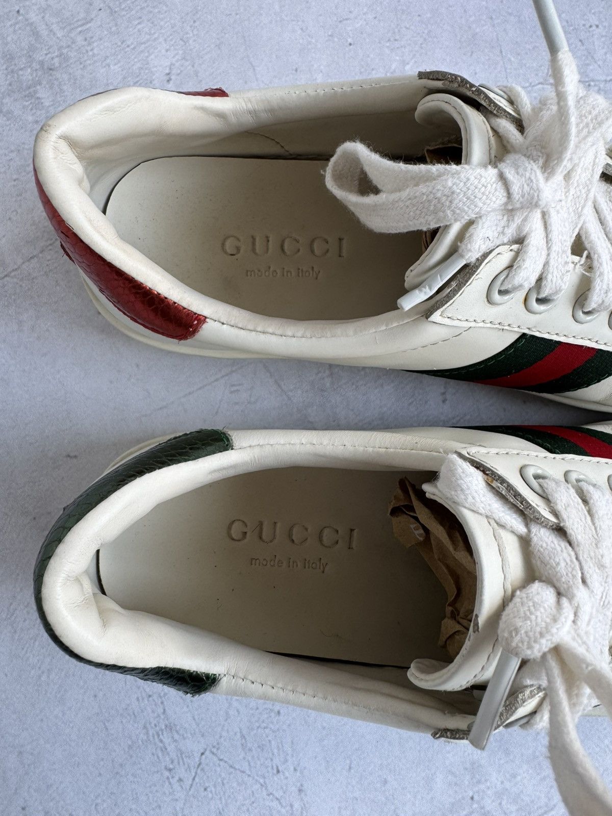 Gucci Gucci Sneakers Shoes White Leather Size US 10 / IT 40 - 12 Thumbnail