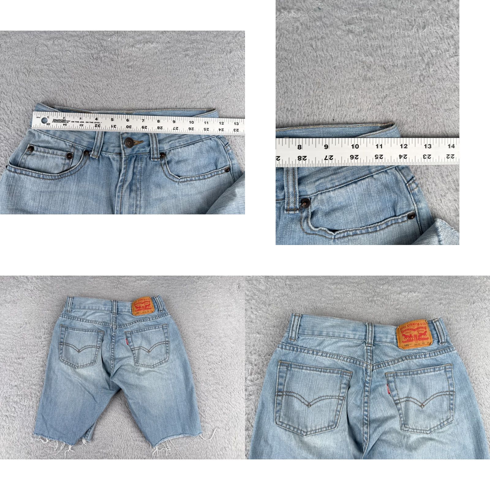 Levi's Levi's Shorts Girl 14 Blue Cut Off Slim Low Regular Fit 100% Cotton Low Rise 24x9 Denim Shorts Teens 14 Blue 80s Cross Womens Girls Size 36" / US 14 / IT 50 - 9 Thumbnail