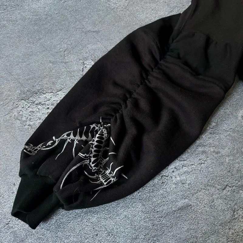 Japanese Brand Big Skull Graphic Retro hoodie Size US L / EU 52-54 / 3 - 6 Thumbnail