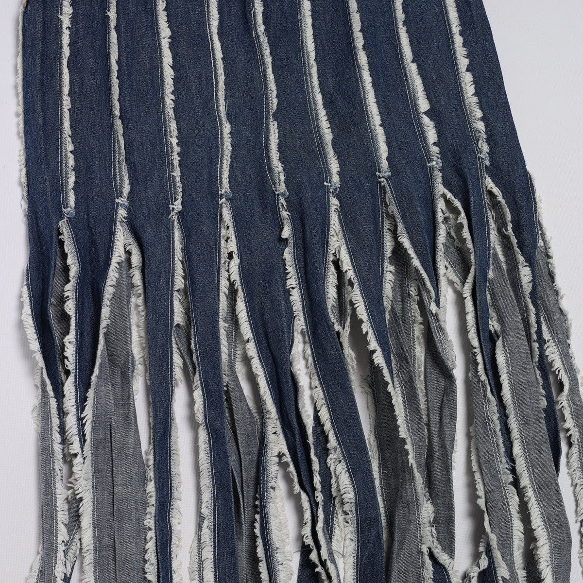 Jean Paul Gaultier Jean Paul Gaultier JPG Jeans Denim Raw Edge Fringe Dress Max Size M / US 6-8 / IT 42-44 - 13 Thumbnail