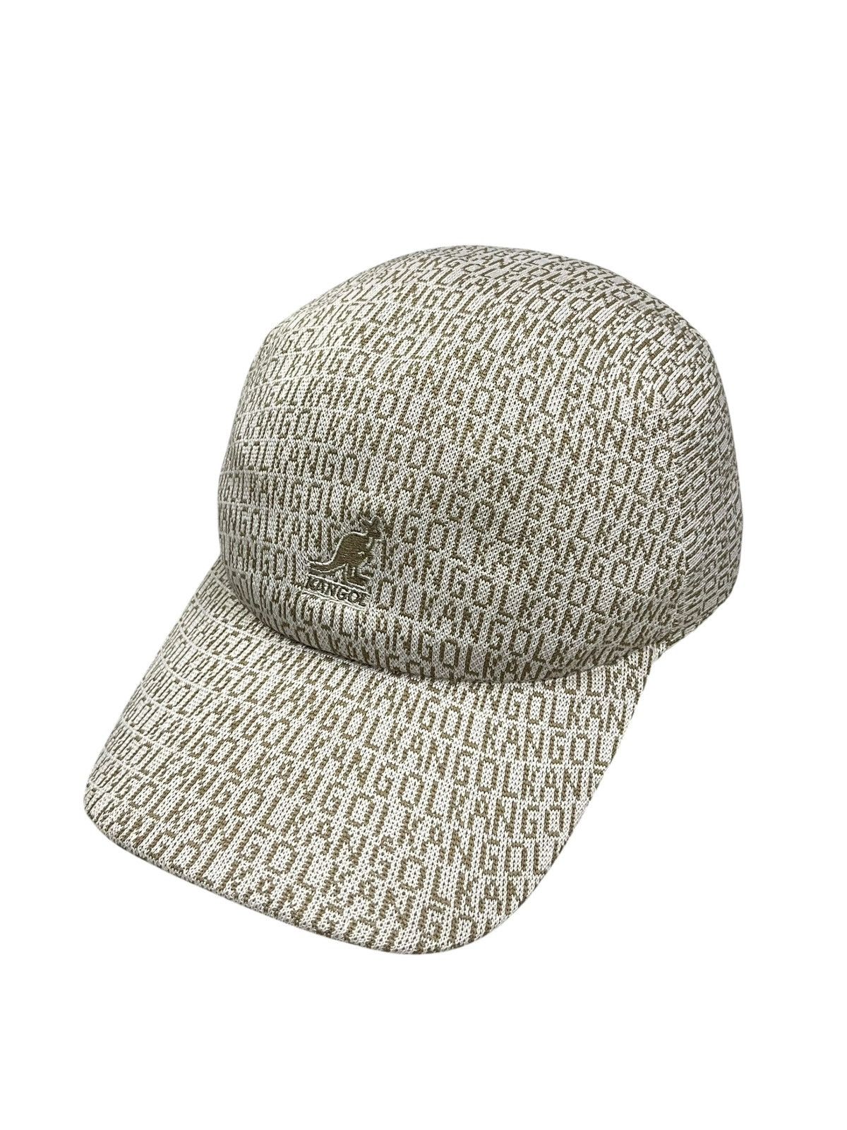 Kangol Rare Kangol All Over Logo Jacquard Space Cap Beige Size ONE SIZE - 3 Thumbnail