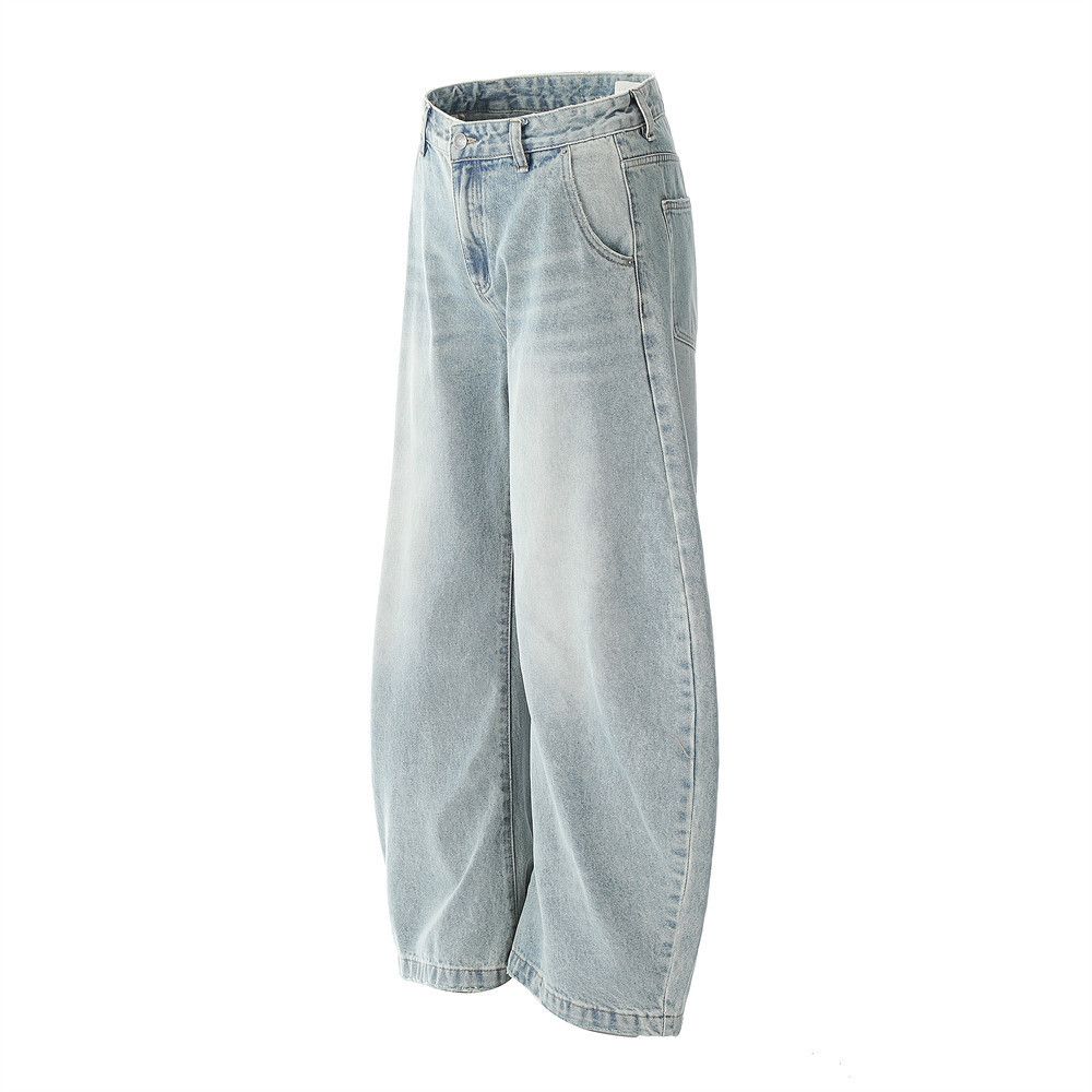 Japanese Brand × Jean Men's retro light color distressed washed scimitar jeans y2k Size US 32 / EU 48 - 3 Thumbnail