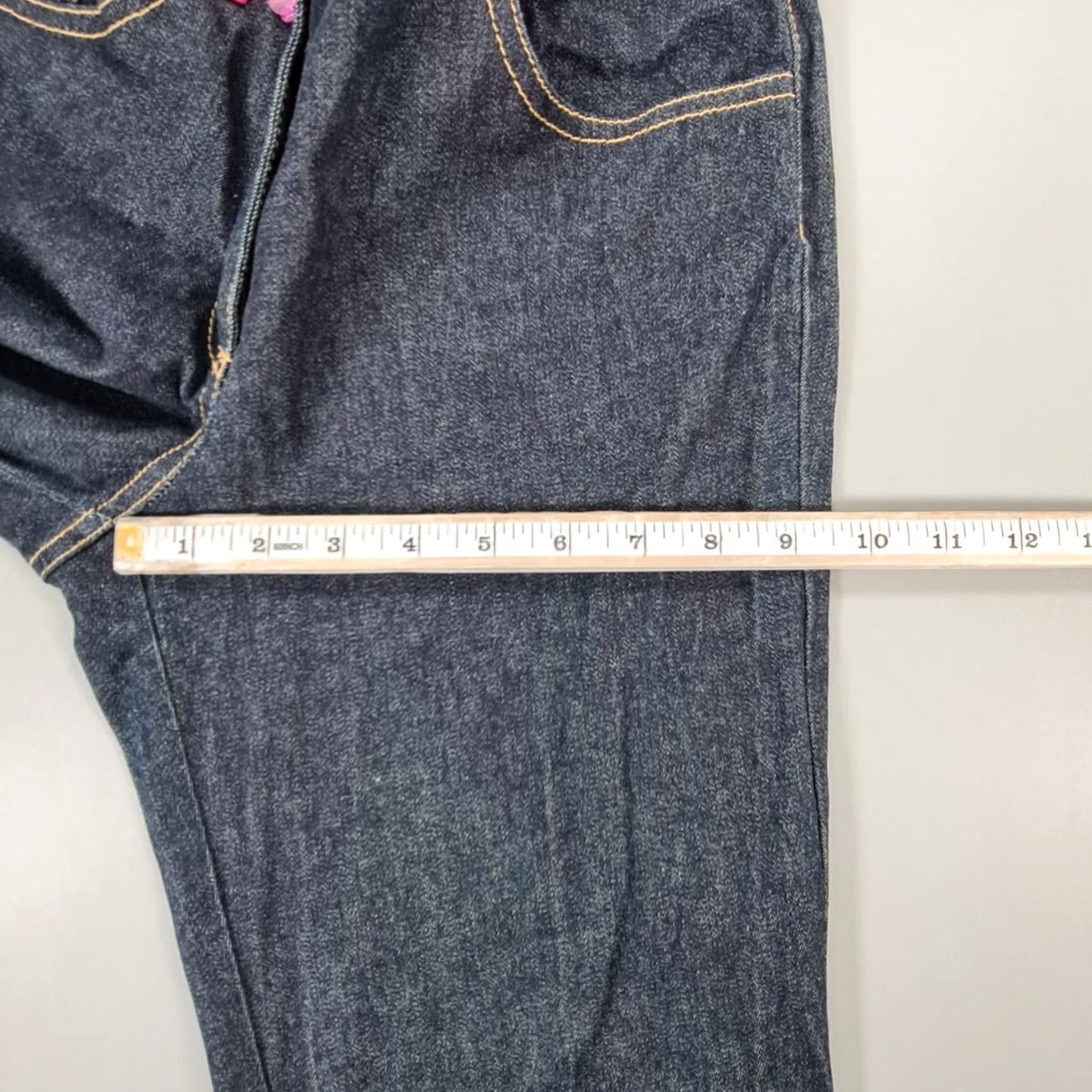 Vintage VINTAGE ABS Allen Schwartz Womens Jeans Blue 6 UK Bootcut Satin Waist Sequins Stretch Size 28" / US 6 / IT 42 - 7 Thumbnail