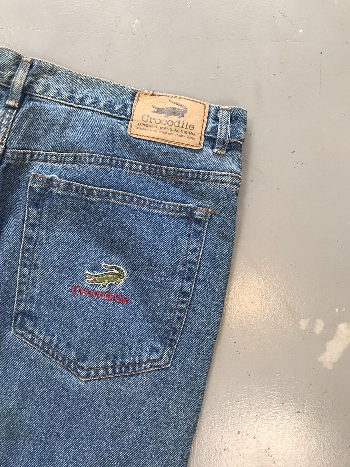Vintage Vintage crocodile 🐊 SpellOut straight fit denim Size US 36 / EU 52 - 8 Thumbnail