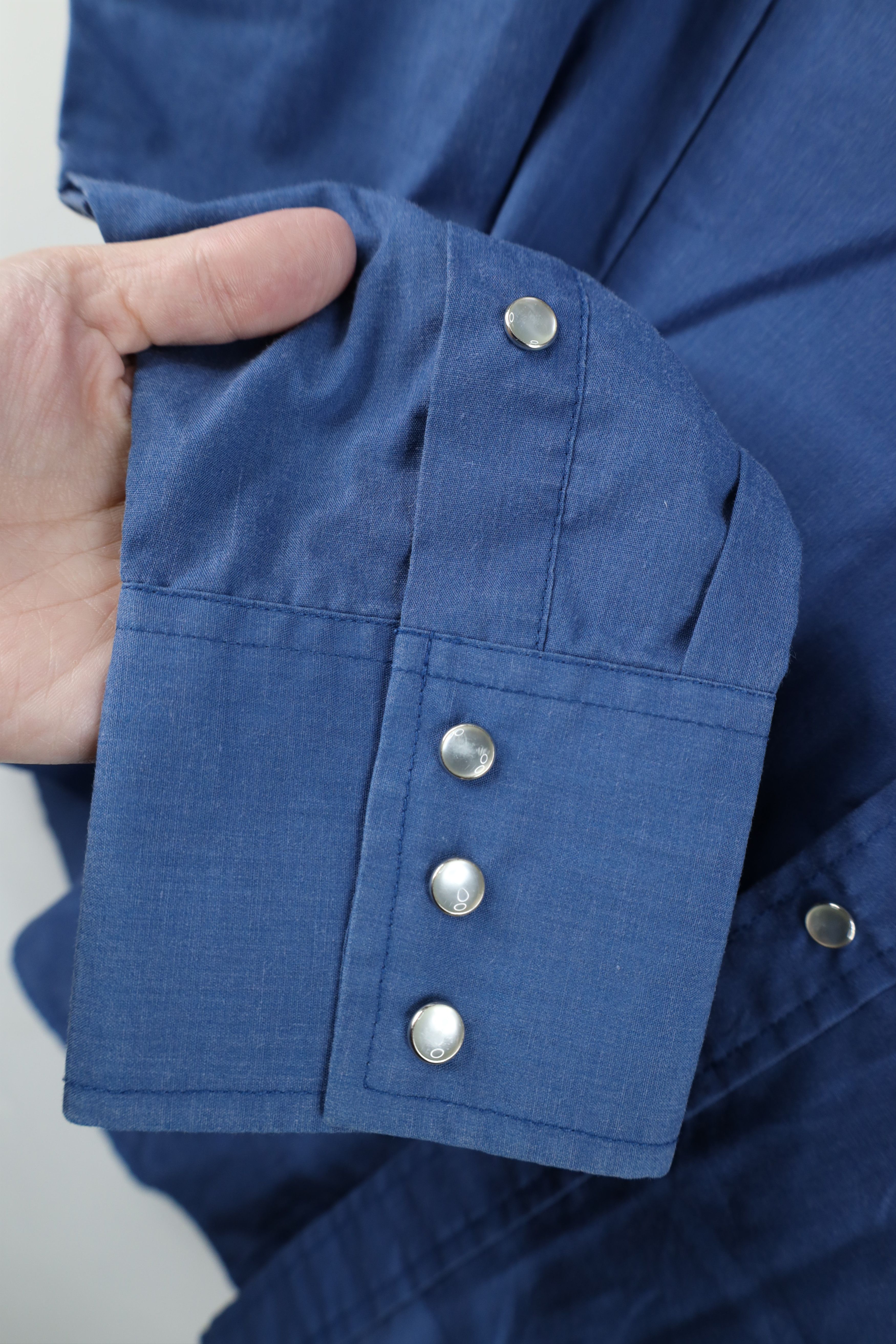 Vintage Vintage 90s Streetwear Cowboy Rodeo Button Shirt Blue Size US M / EU 48-50 / 2 - 4 Thumbnail