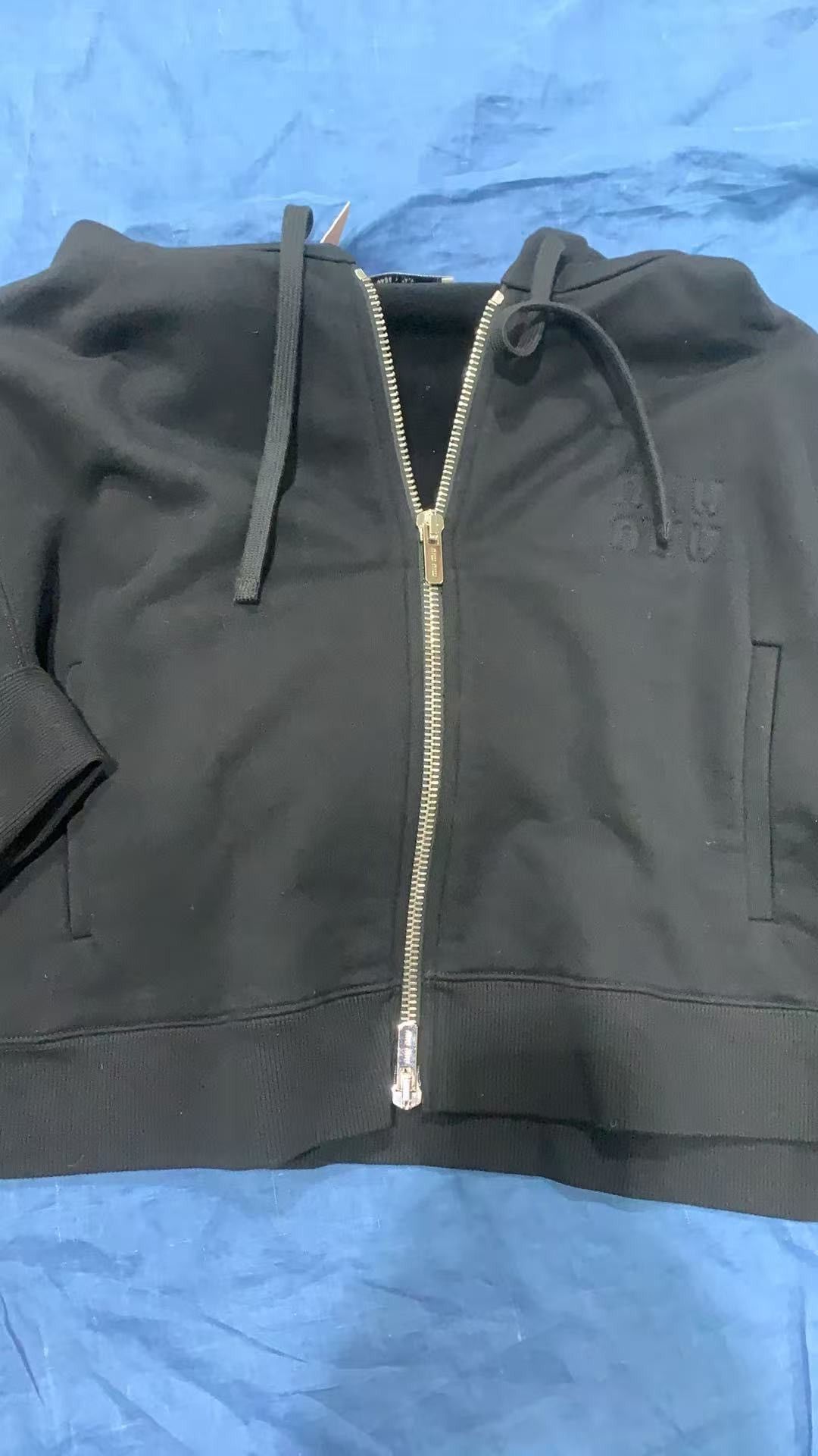 Miu Miu Miu Miu Black Logo Zip-Up Hoodie Size US S / EU 44-46 / 1 - 3 Thumbnail