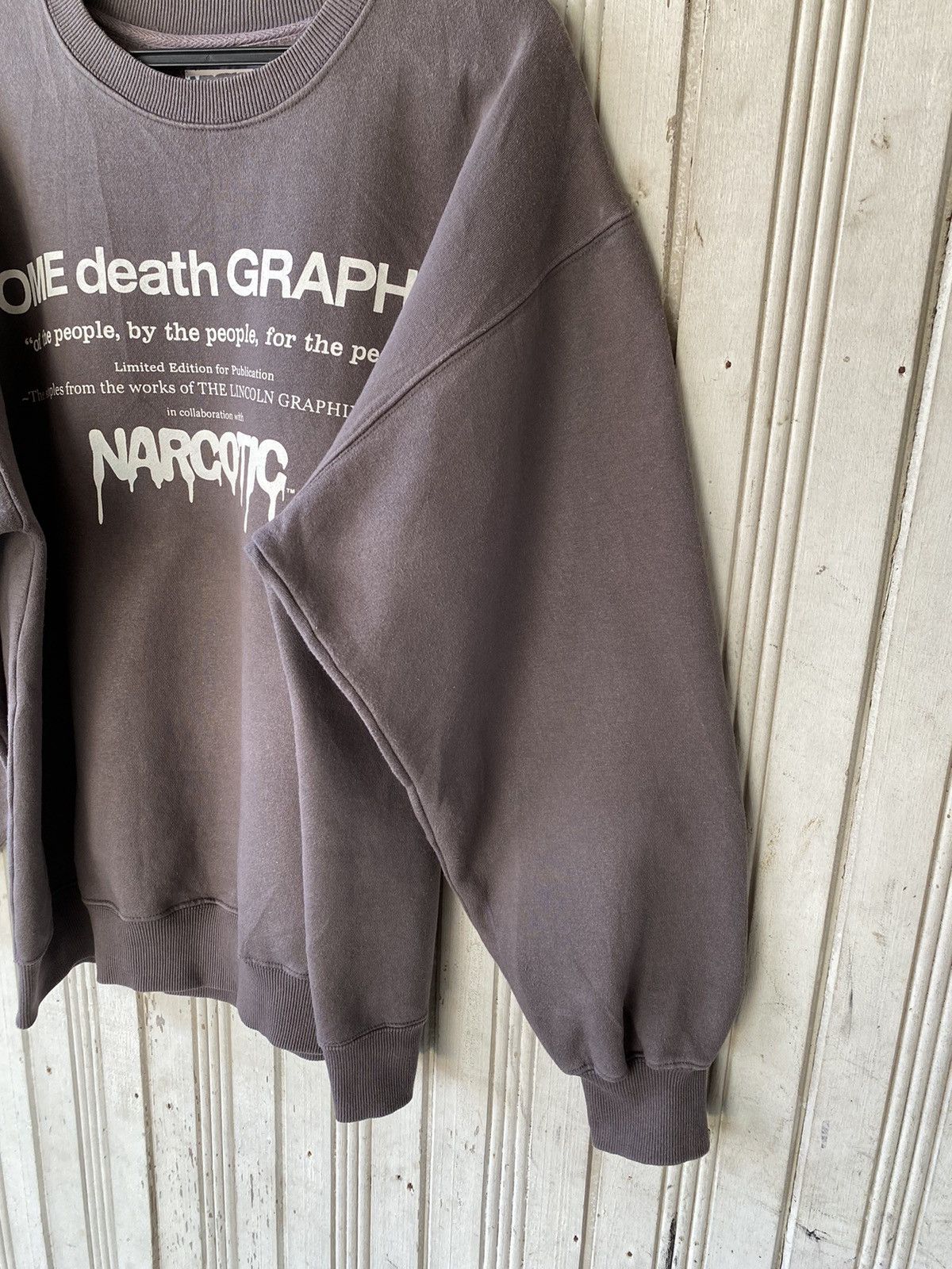 Vintage Vintage Narcotic Come Death Graphich Sweatshirt Size US L / EU 52-54 / 3 - 7 Thumbnail