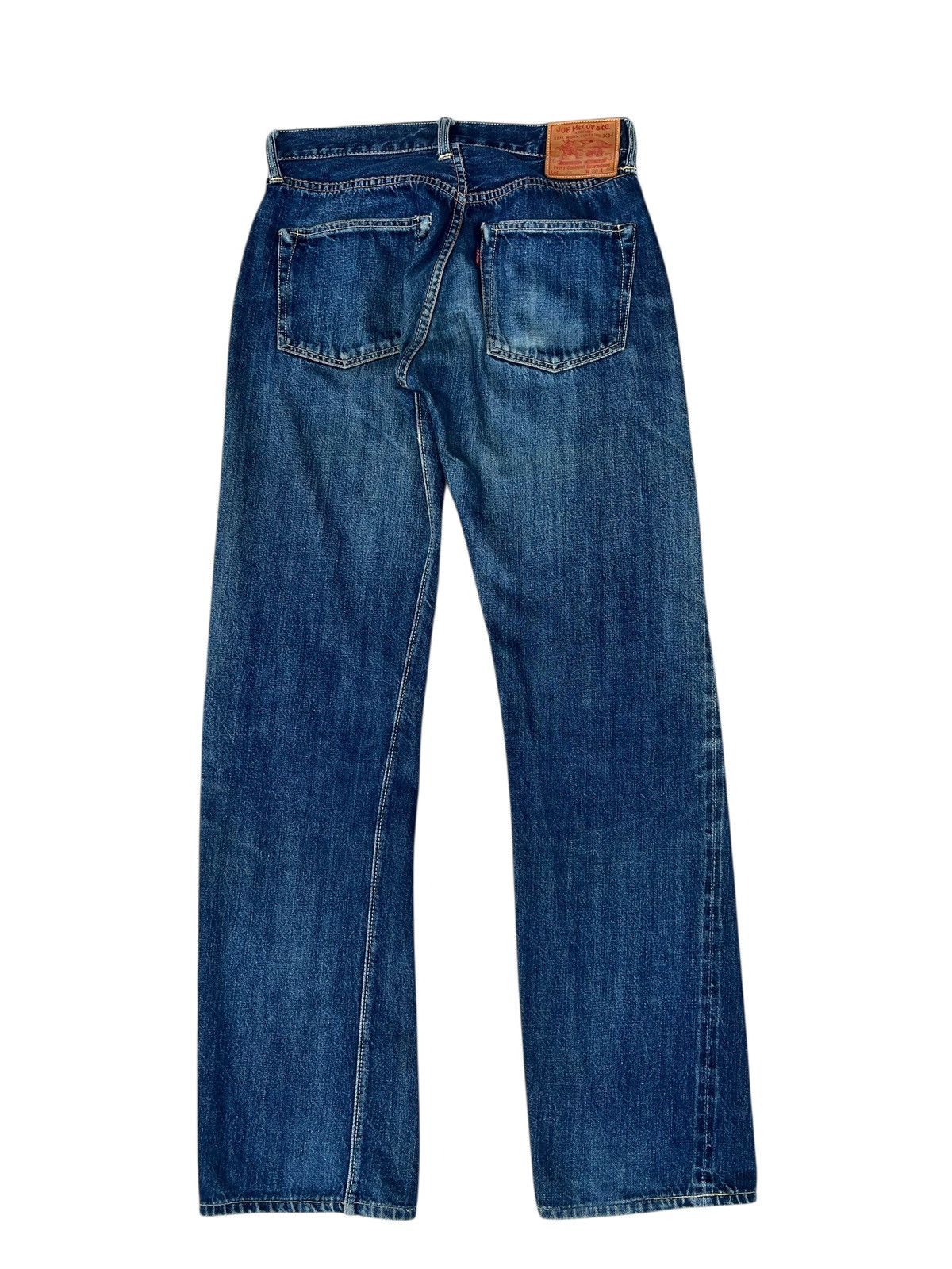 The Real McCoy's Vintage Joey McCoy Hidden Rivets Faded Denim Selvedge Jeans Size US 29 - 16 Thumbnail