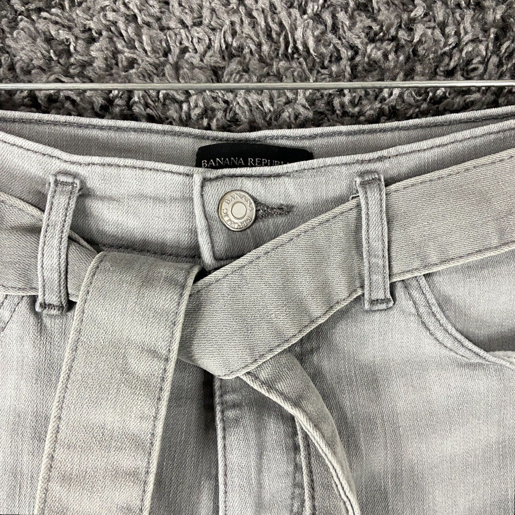 Banana Republic Banana Republic Denim Shorts Women's 8 Gray Belted Size 30" / US 8 / IT 44 - 5 Thumbnail