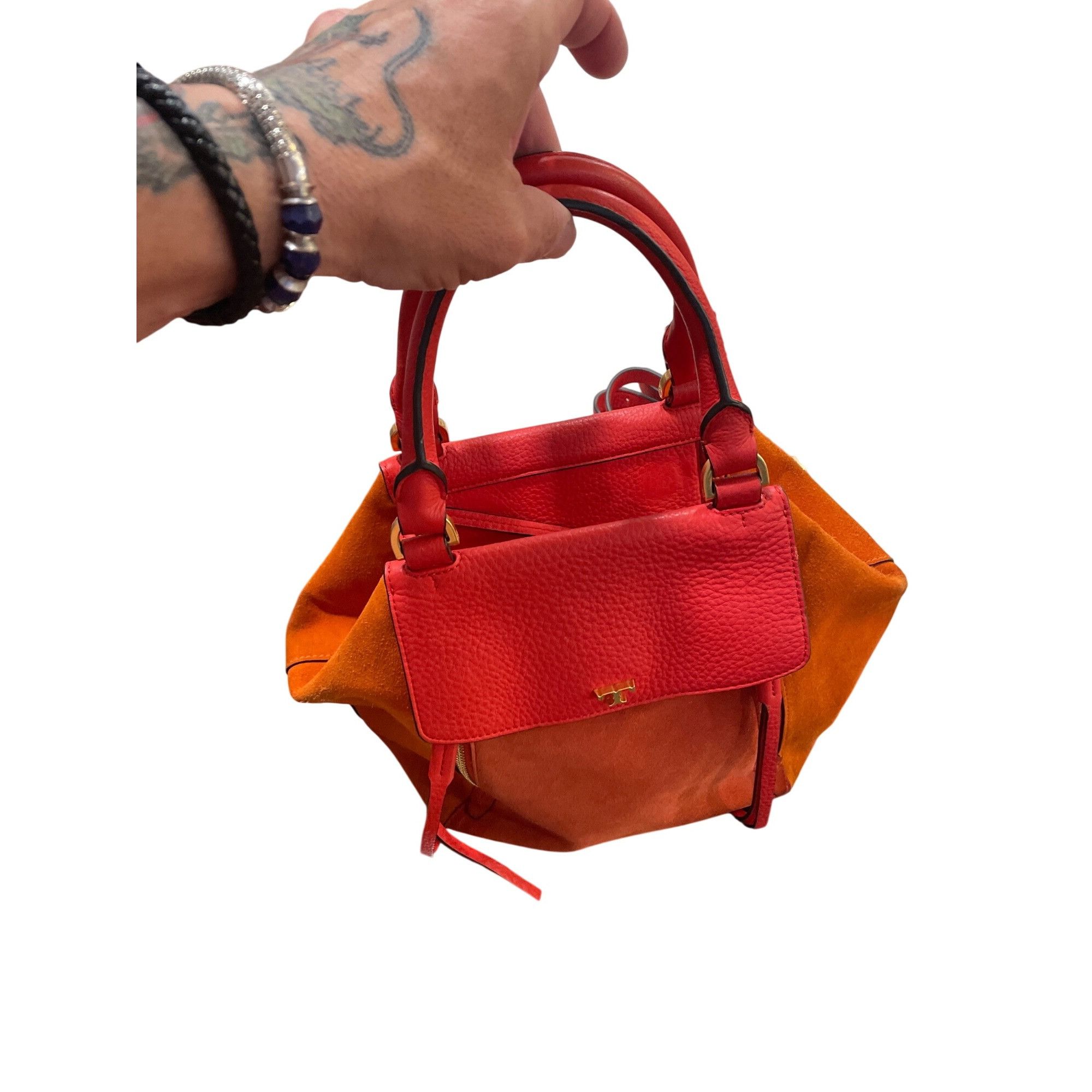 Tory Burch Tory Burch wms red orange suede leather tassled crossbody ha Size ONE SIZE - 21 Thumbnail
