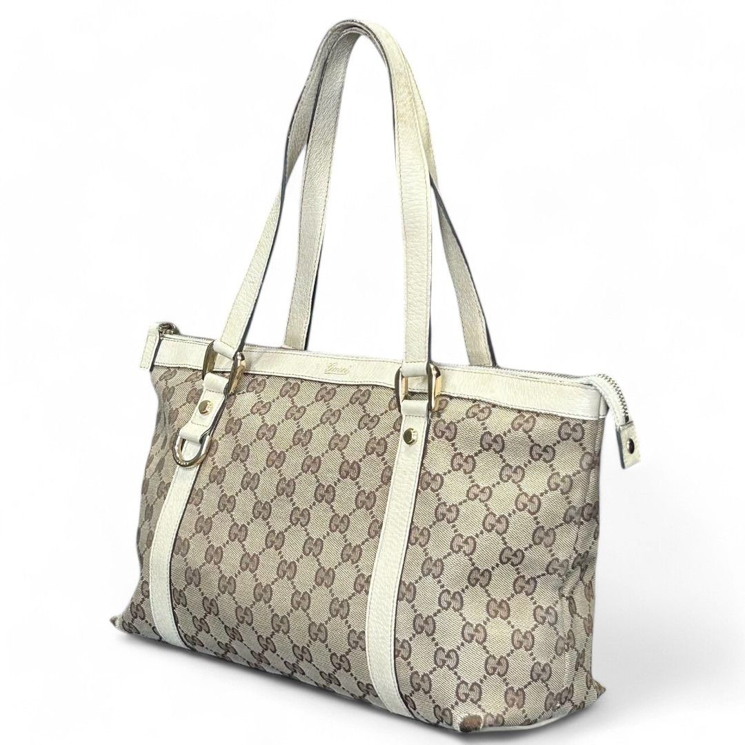Gucci Gucci - Abbey Handbag Shoulder Bag Beige Leather Size ONE SIZE - 4 Thumbnail