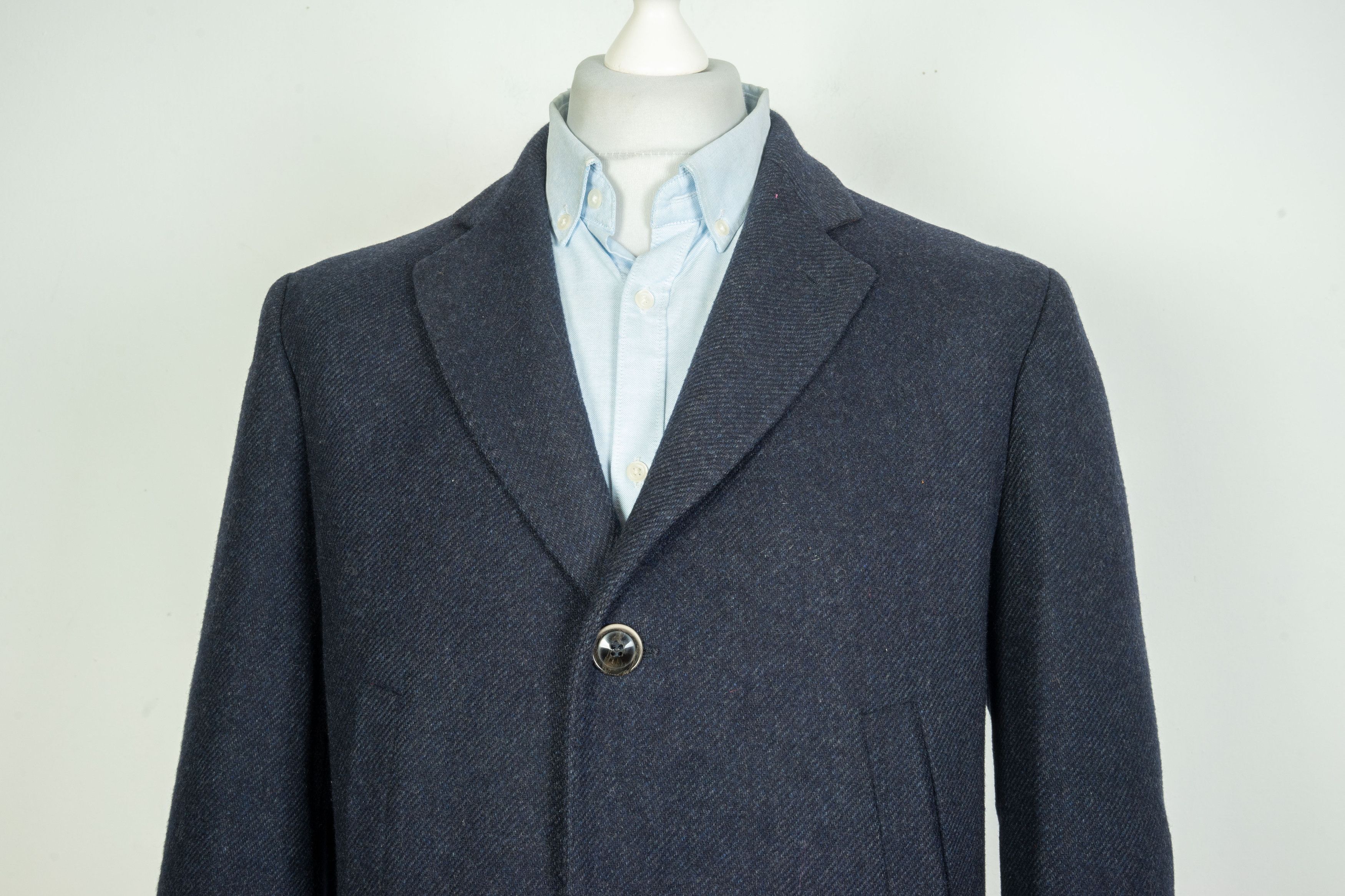 Hackett Hackett London Wool Navy Blue Coat Size US M / EU 48-50 / 2 - 2 Thumbnail