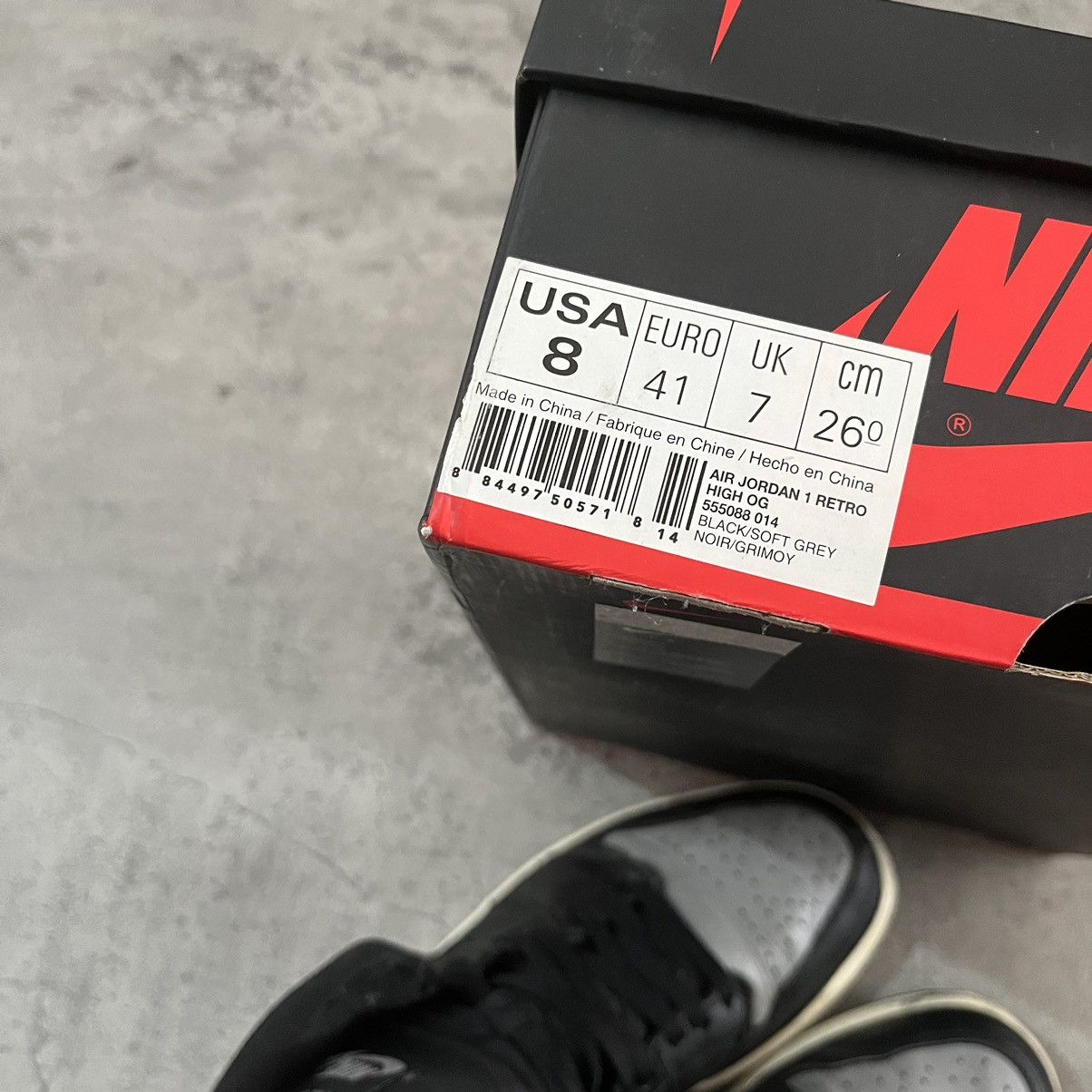 Jordan Brand × Nike × Vintage Nike Air Jordan 1 (2018) - Shadow Grey Size US 8 / EU 41 - 7 Thumbnail