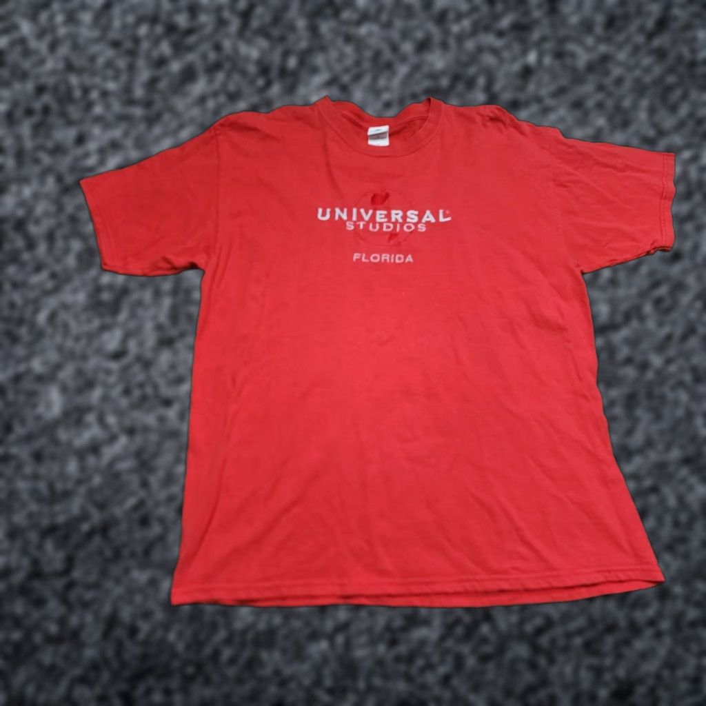 Vintage VINTAGE Universal Studios T Shirt Mens XL Orlando Florida 90s Stitch Red Cotton Logo Embroidered Graphic Print Crew Neck Short Sleeve Shirt Size US XL / EU 56 / 4 - 1 Thumbnail