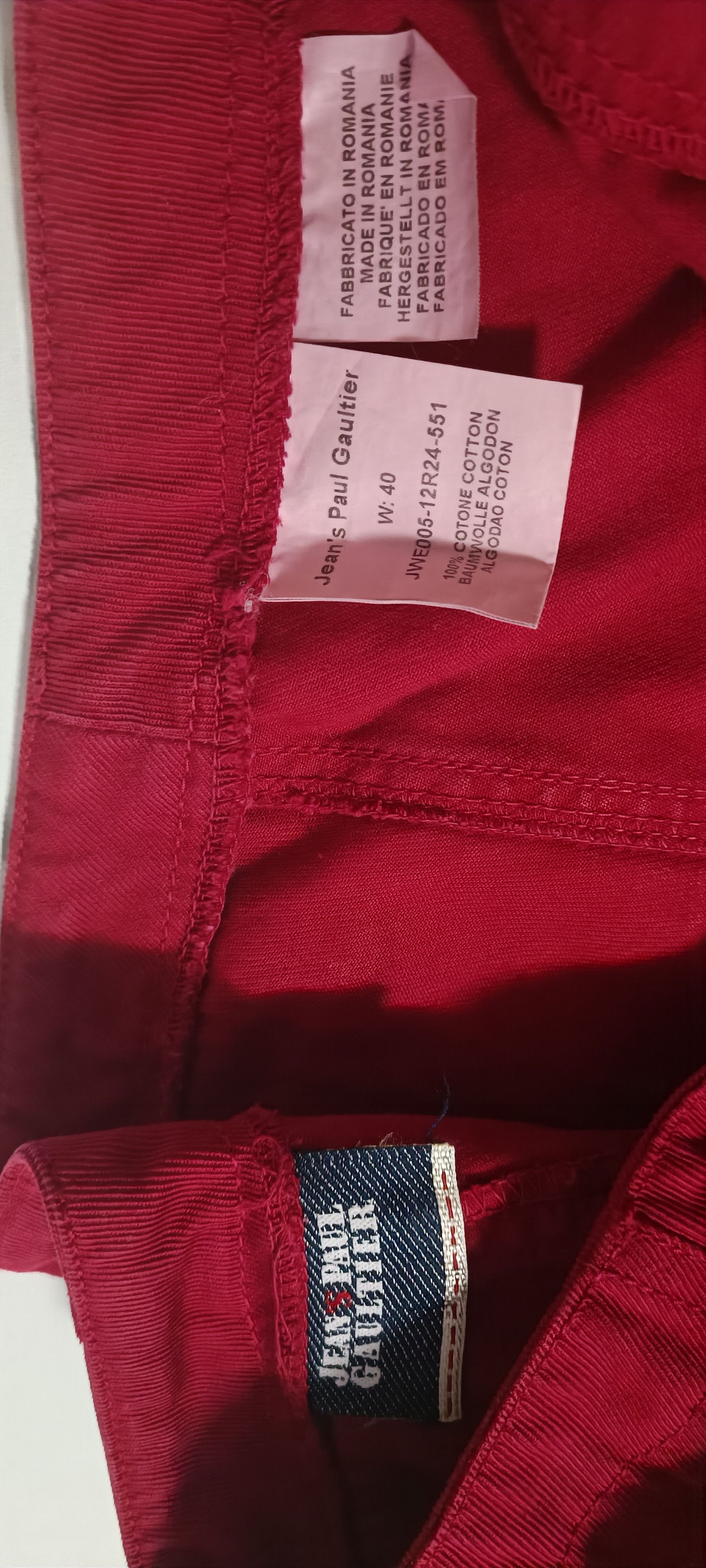 Jean Paul Gaultier 2000's - Asymmetric mini skirt in red denim Size 27" / US 4 / IT 40 - 8 Thumbnail