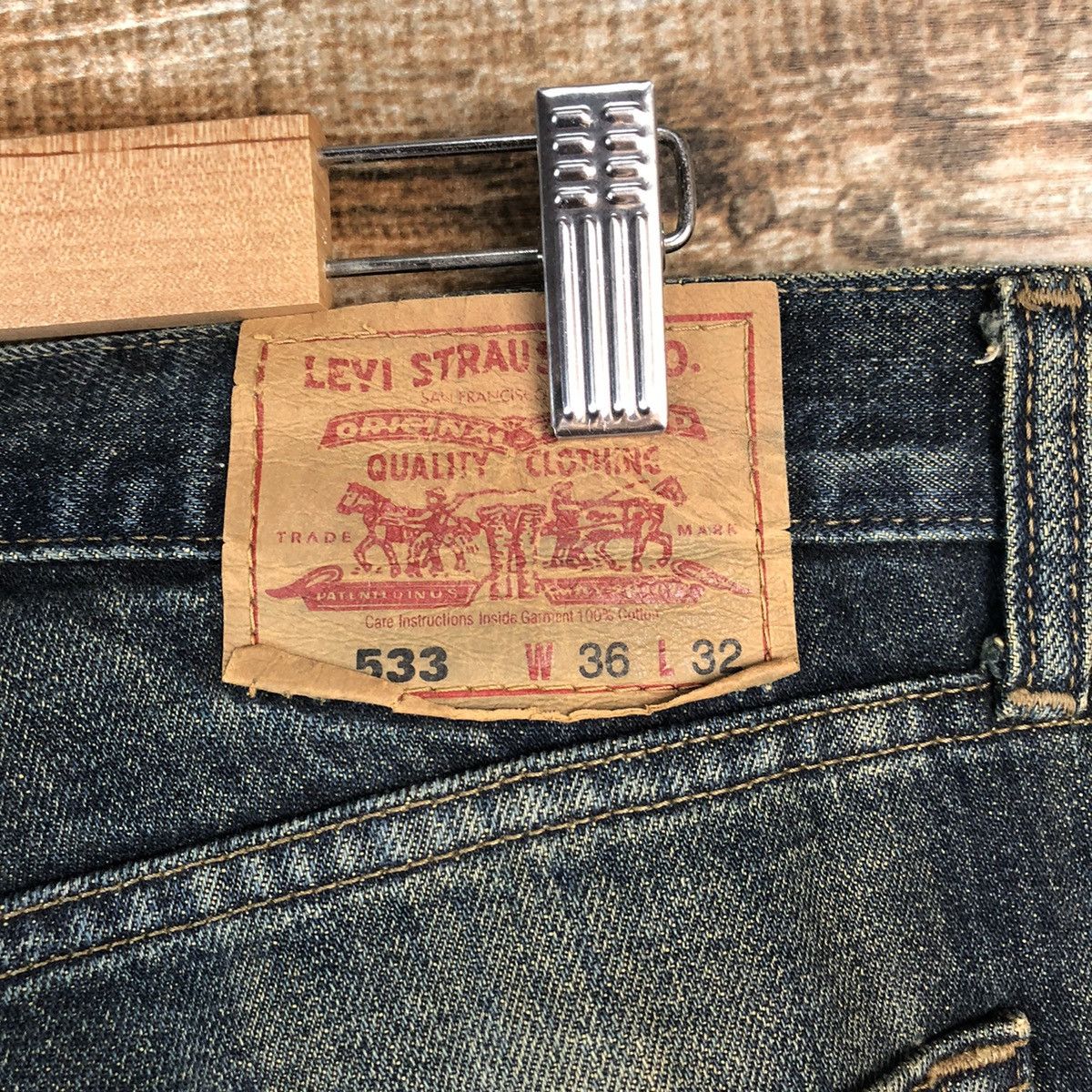 Levi's DLL Levis 533 Blue ripped Denim jeans Pants #C208 Size US 36 / EU 52 - 18 Thumbnail