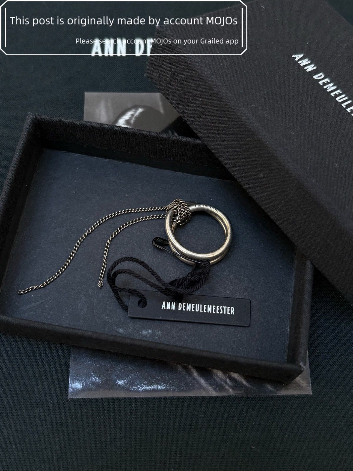 Ann Demeulemeester Ann Demeulemeester Chain Attached Ring mojos174 Size ONE SIZE - 1 Thumbnail