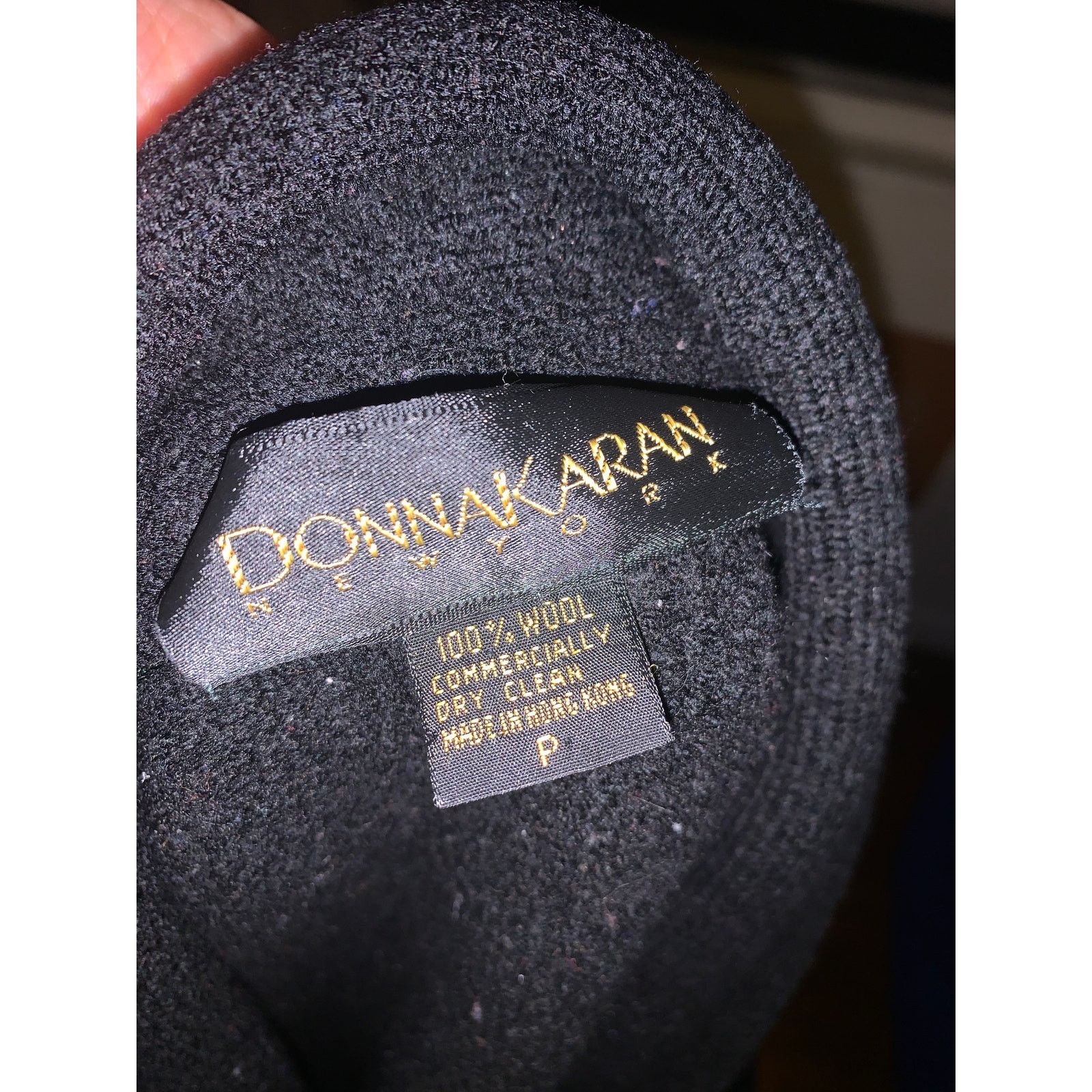DKNY × Donna Karan × Vintage Donna Karan Wool Sweater Petite P Black Shawl Collar DKNY Size M / US 6-8 / IT 42-44 - 5 Thumbnail