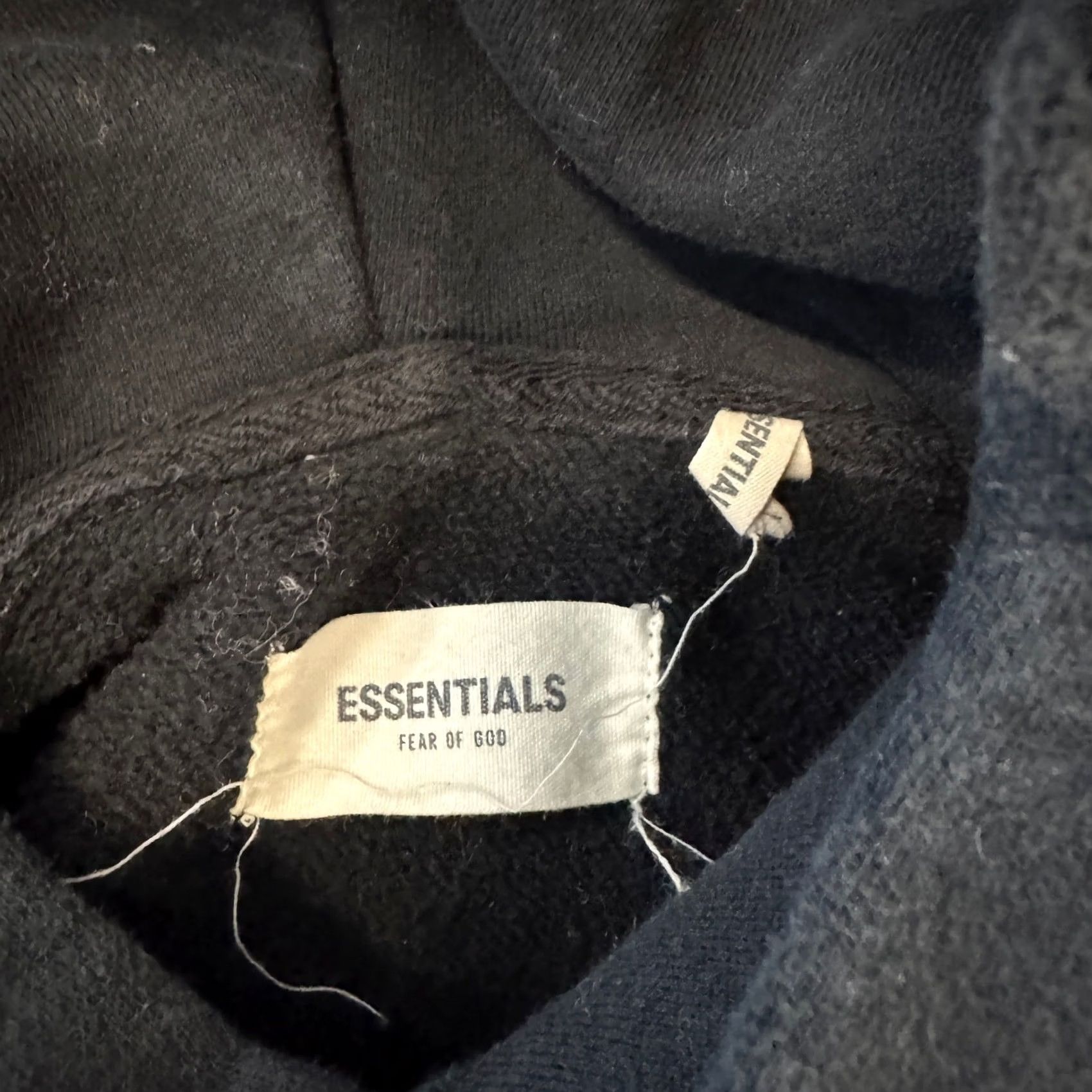 Essentials VINTAGE Y2K Essentials Black Cropped Hoodie Pullover Sweatshirt Women's Small Hoodie Size S / US 4 / IT 40 - 3 Thumbnail