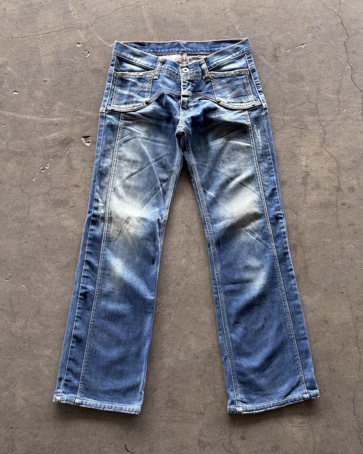 BUFFALO BOBS Blue Blue Japan Faded Denim Jeans Size US 28 / EU 44 - 3 Thumbnail