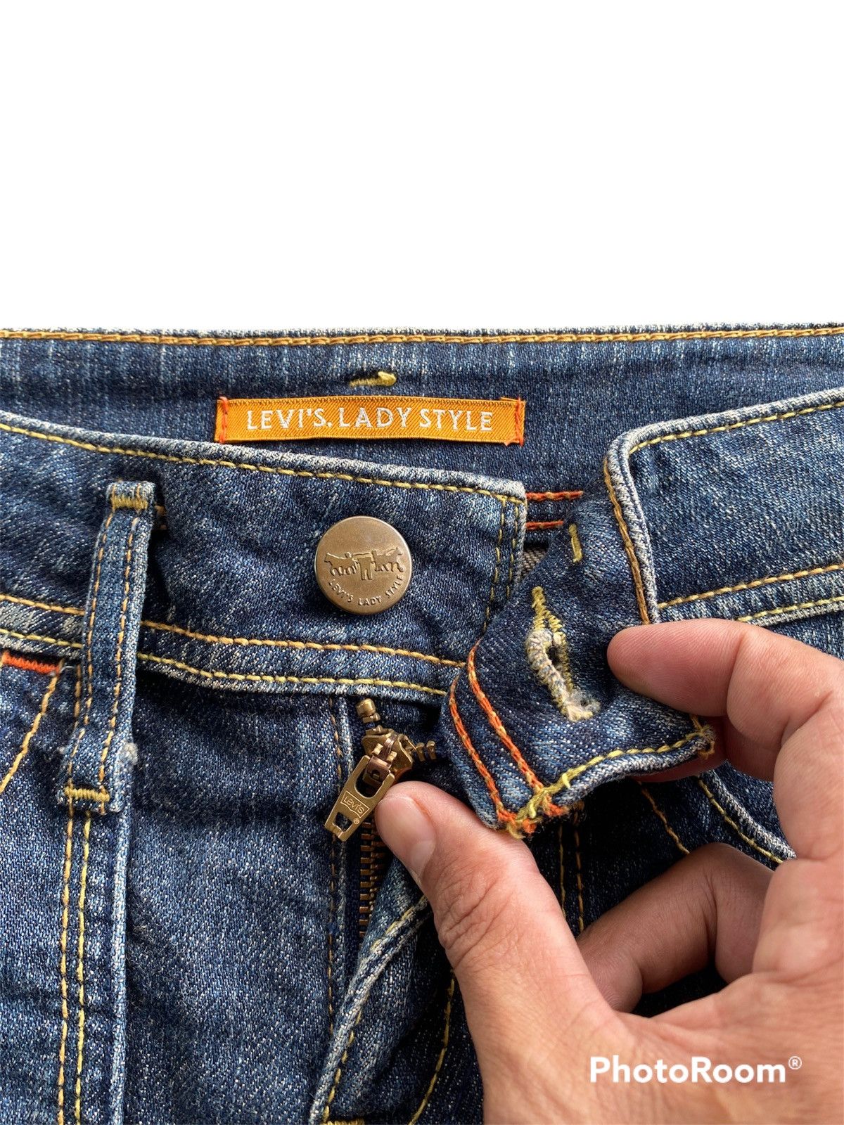 Levi's × Vintage Flare Jeans Levi’s Lady Style Mud Rusty Size 28" / US 6 / IT 42 - 11 Thumbnail