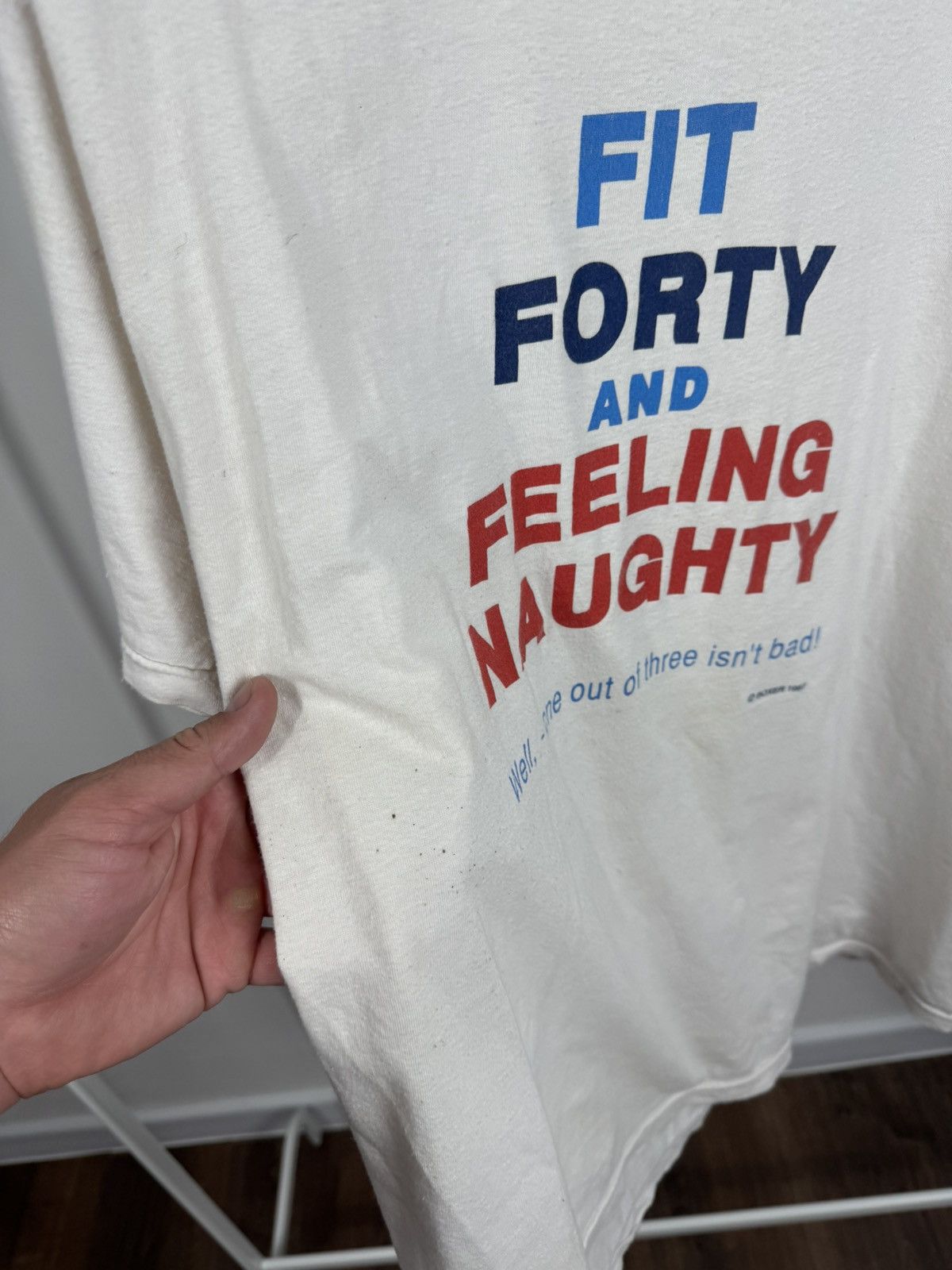 Other Vintage 1987 Fit Forty Feeling Naughty Graphic Tee White XL Size US XL / EU 56 / 4 - 11 Thumbnail