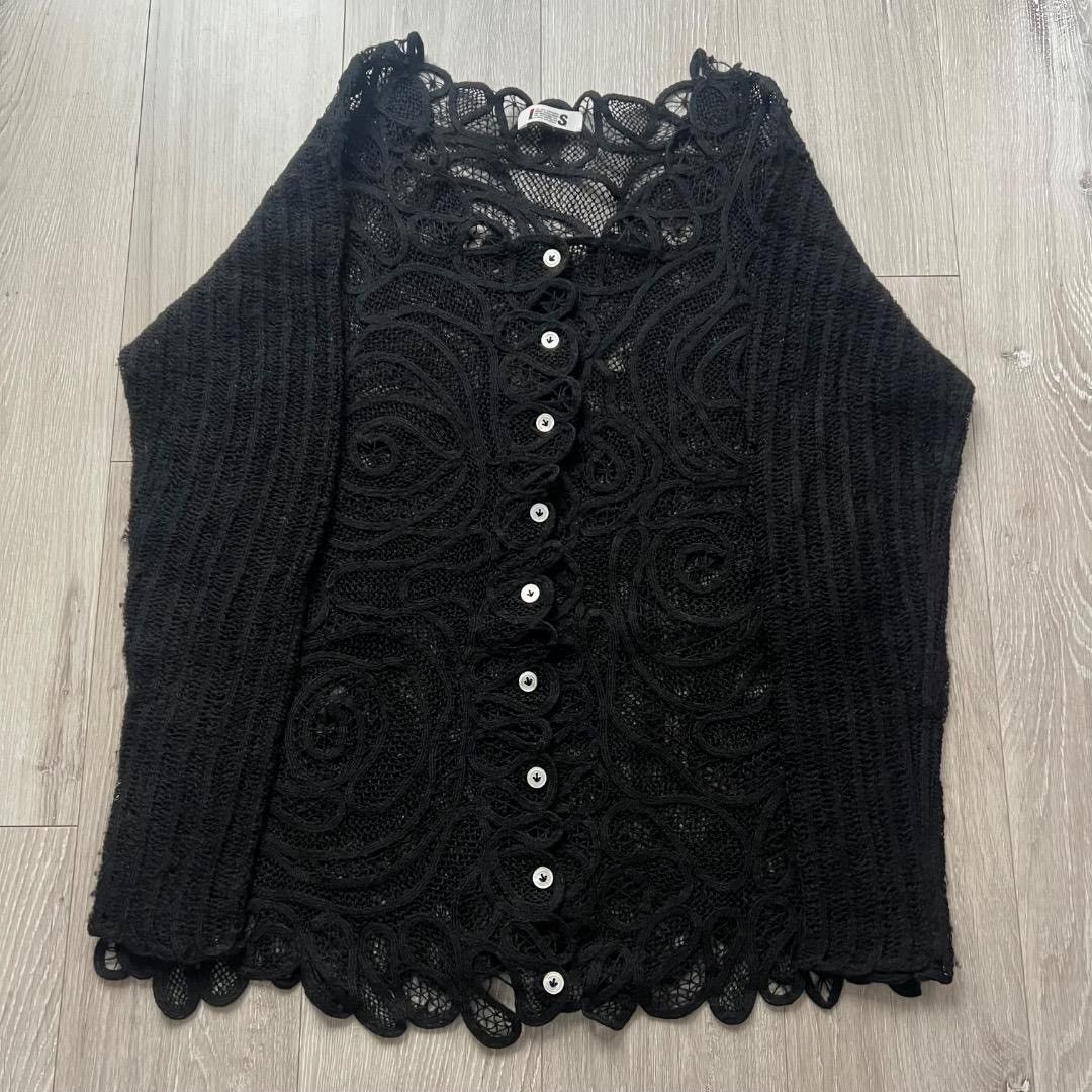 Issey Miyake I.S. Issey Miyake 80s Vintage Floral Lace Vest & Skirt Set Size M / US 6-8 / IT 42-44 - 2 Thumbnail