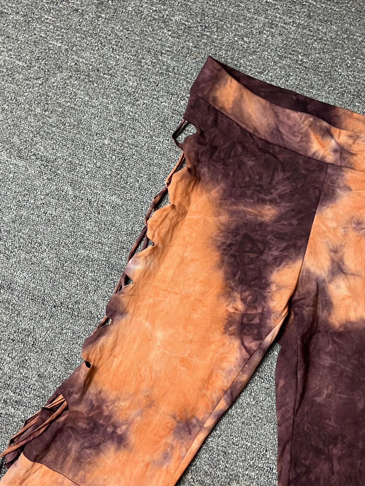 Japanese Brand × Vintage ROMWE Tie Dye Cut Out Side Flare Pants (125) Size 29" - 12 Thumbnail