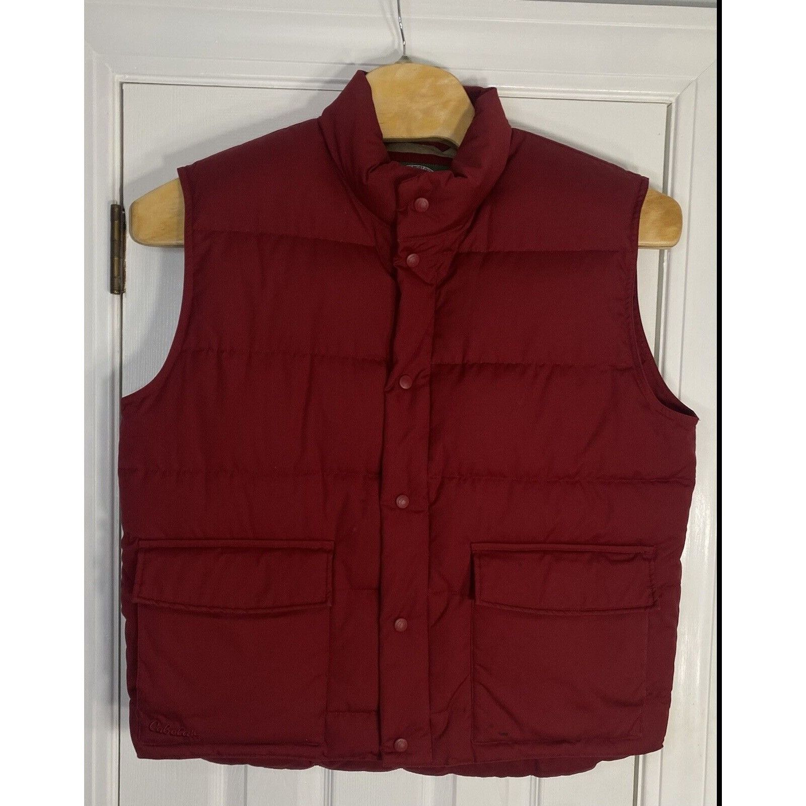 Cabelas Goose Down Vest, Men's XL polyester Beige type Vintage Second Hand