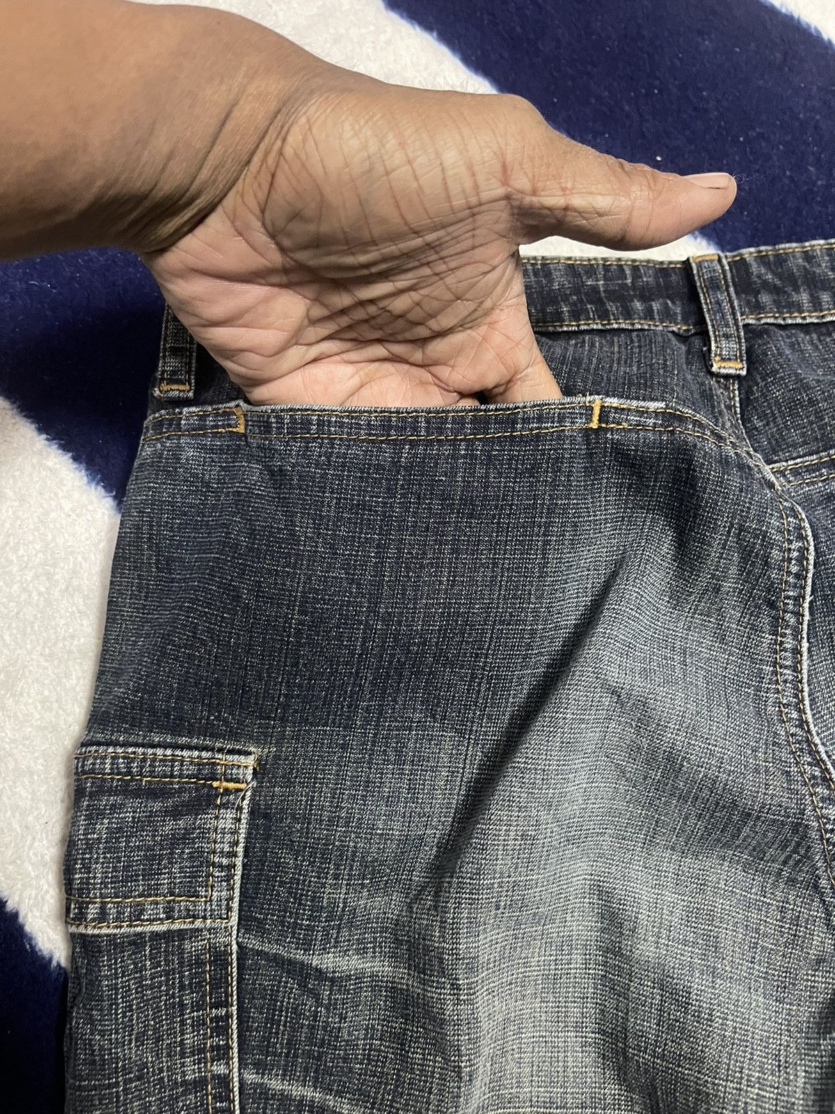 Japanese Brand Camel Road 3 Quarter Cargo Jeans Size 30" / US 8 / IT 44 - 6 Thumbnail