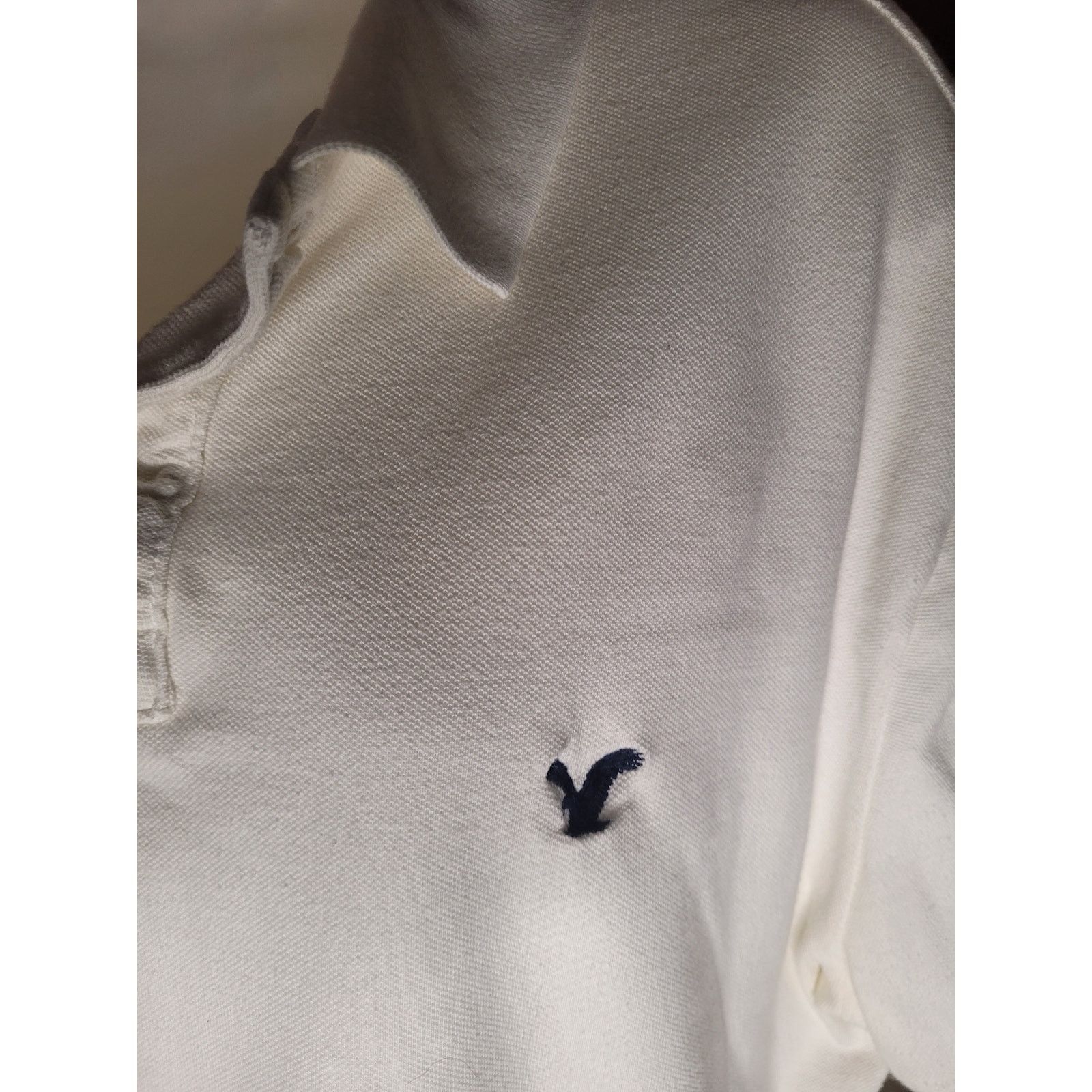 American Eagle Outfitters American Eagle Mens Polo Shirt White Short Sleeve Logo Sz XL Size US XL / EU 56 / 4 - 2 Thumbnail