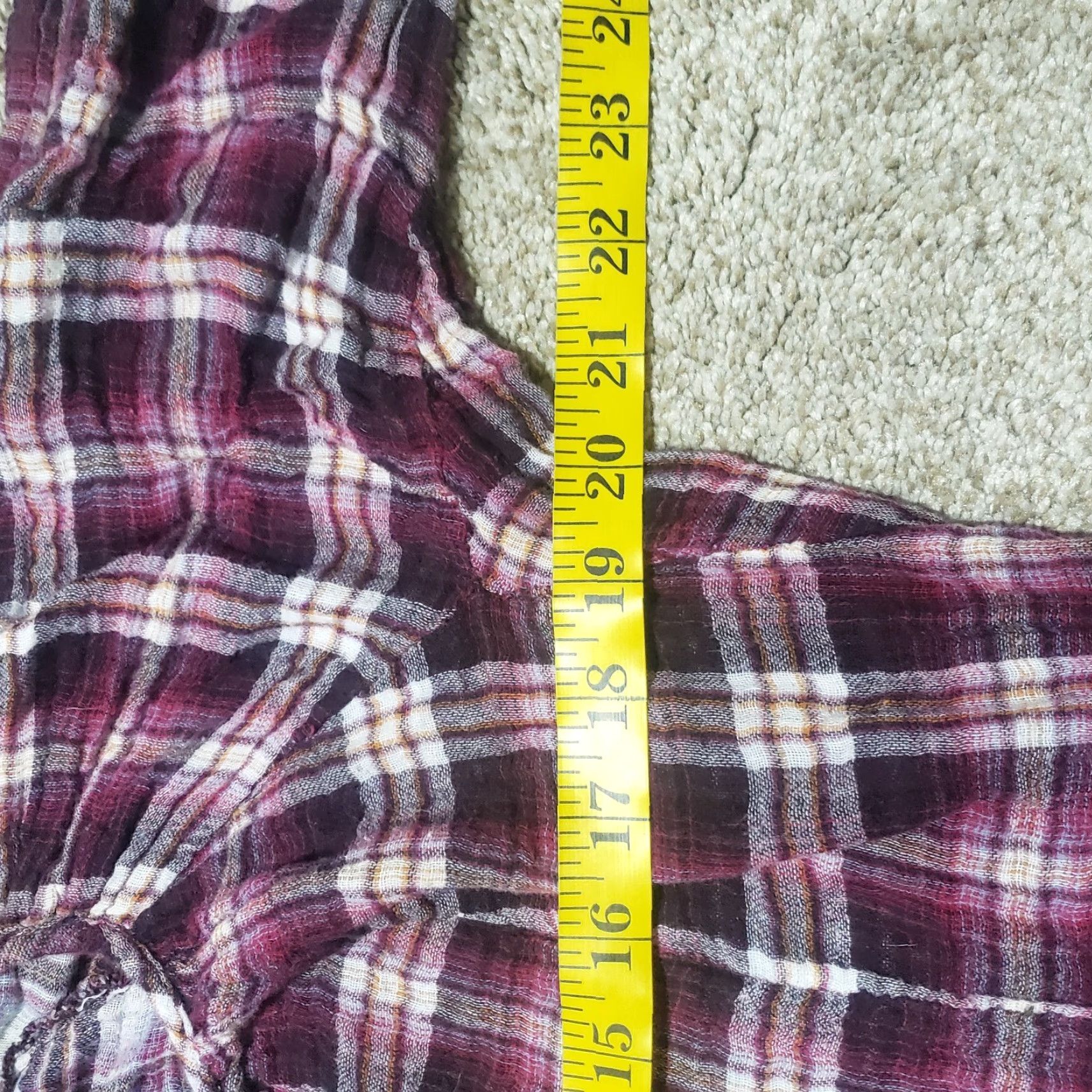 Vintage American Rag Purple Plaid Shirt Long Sleeve Shirt Adult Women's S Small Size S / US 4 / IT 40 - 4 Thumbnail